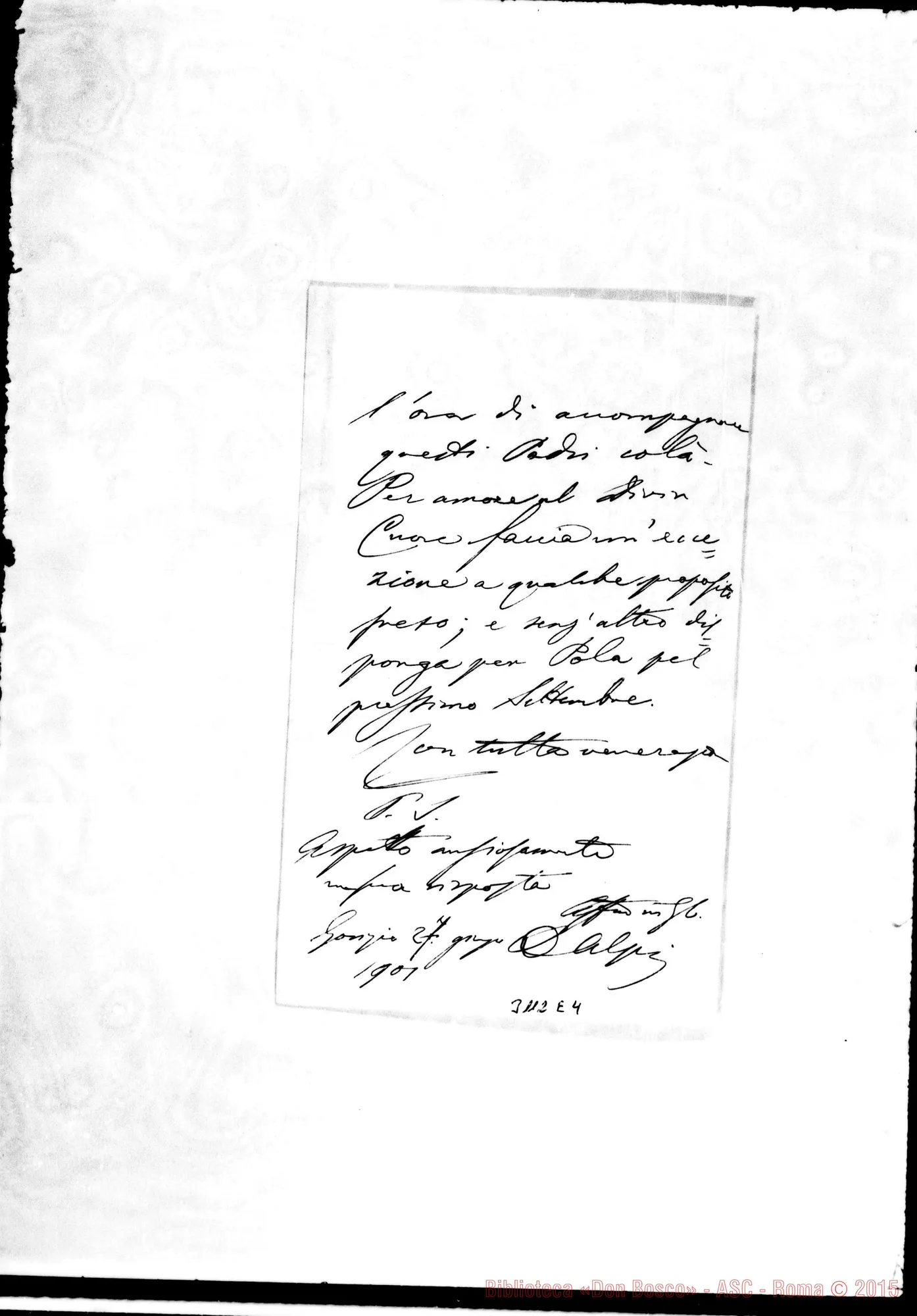 Fotogramma E 4 — D. Alpi - D. Rua, il 27-06-1901