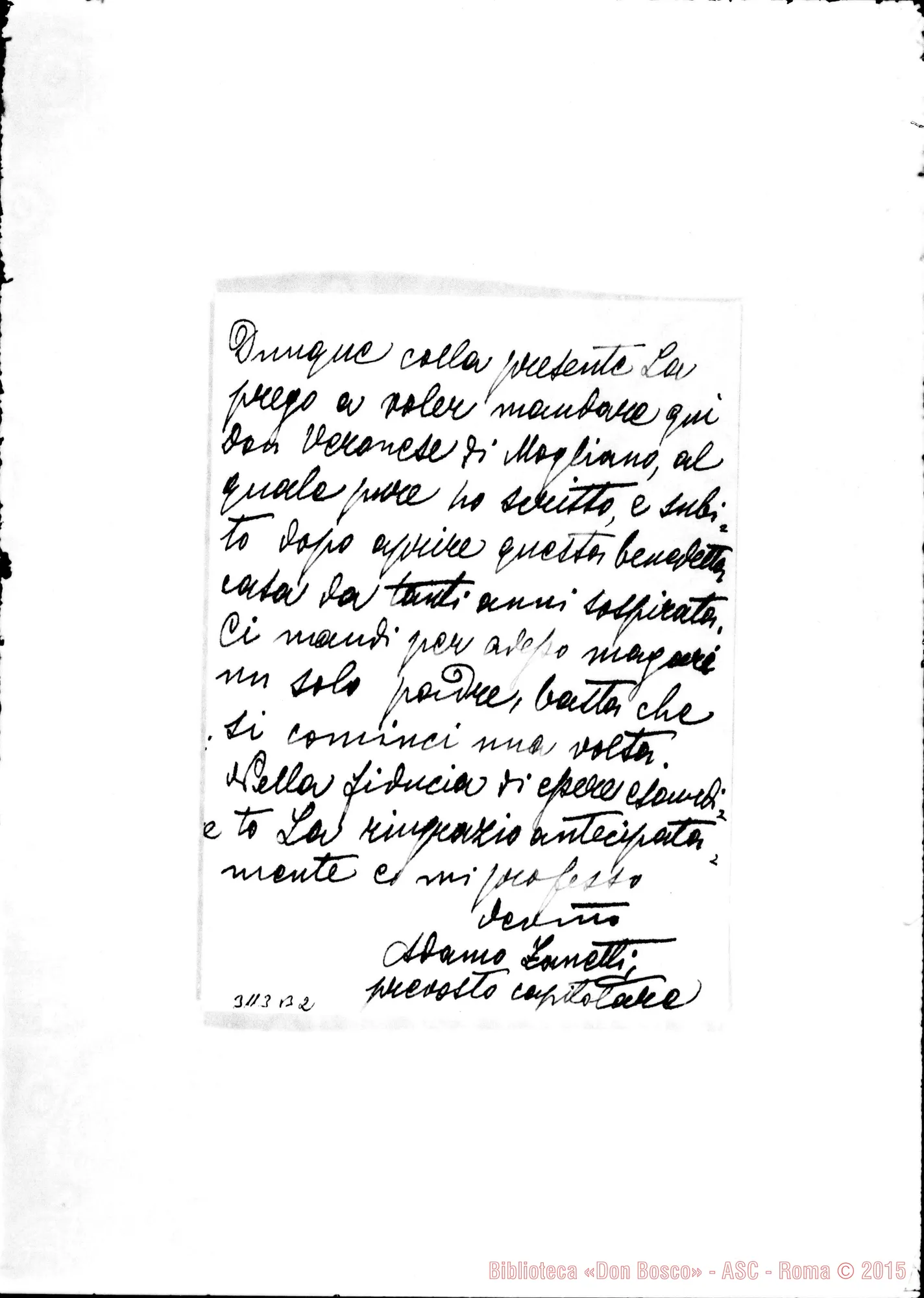 Fotogramma B 2 — D. Adamo Zanelli - D. Rua. Pola, 20-02-1903