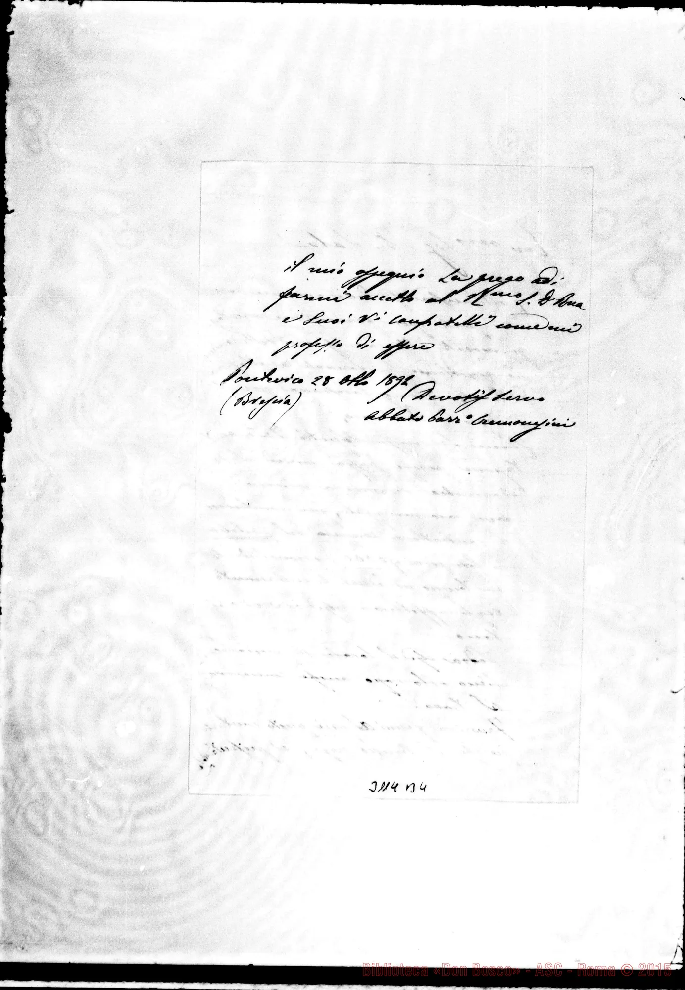 Fotogramma B 4 — Abbate Cremonsini Bassano - D. Sala. Pontevico, 28-10-1892