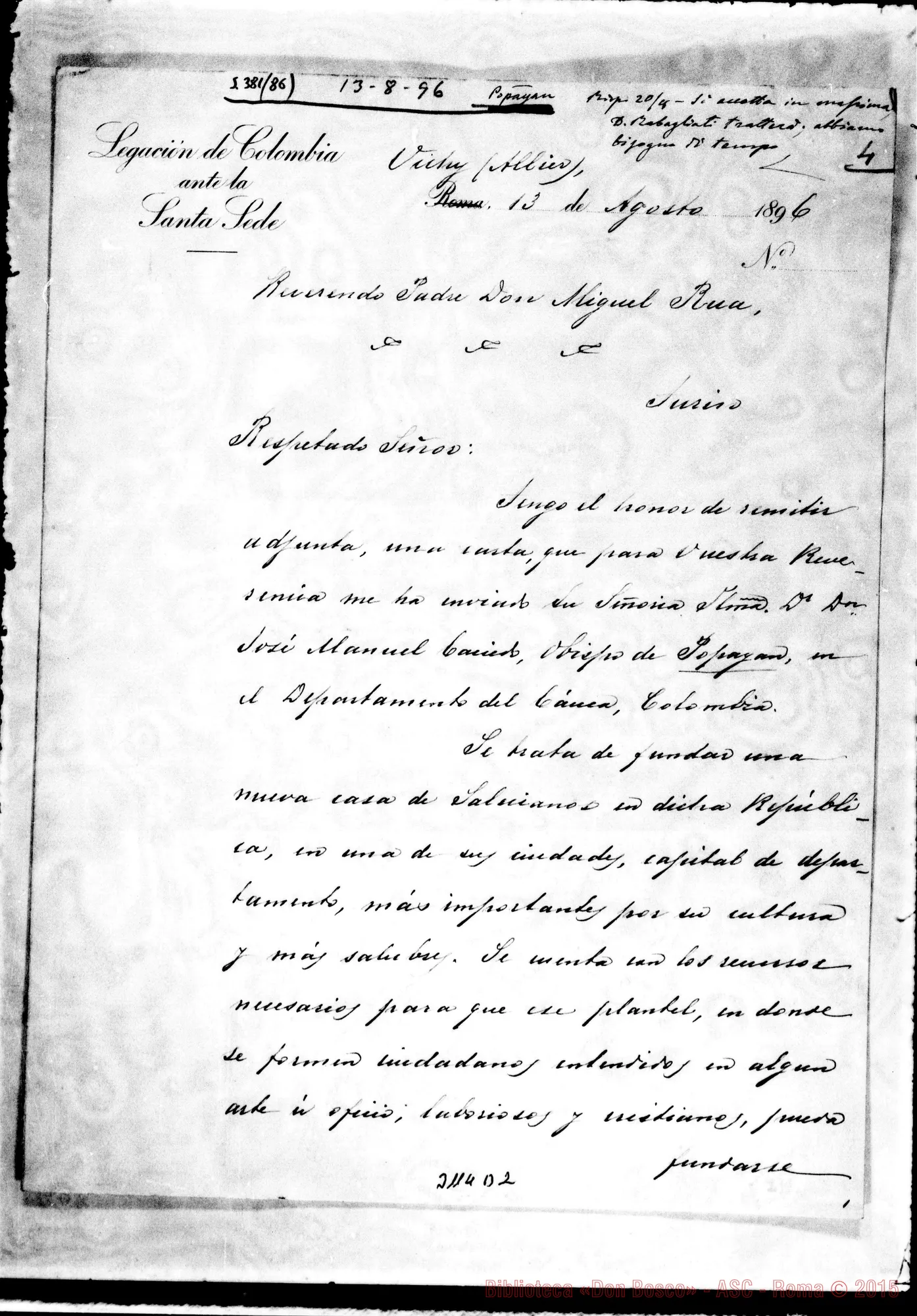 Fotogramma D 2 — Joaquin Vélez - D. Rua. Vaticano, 13-08-1896