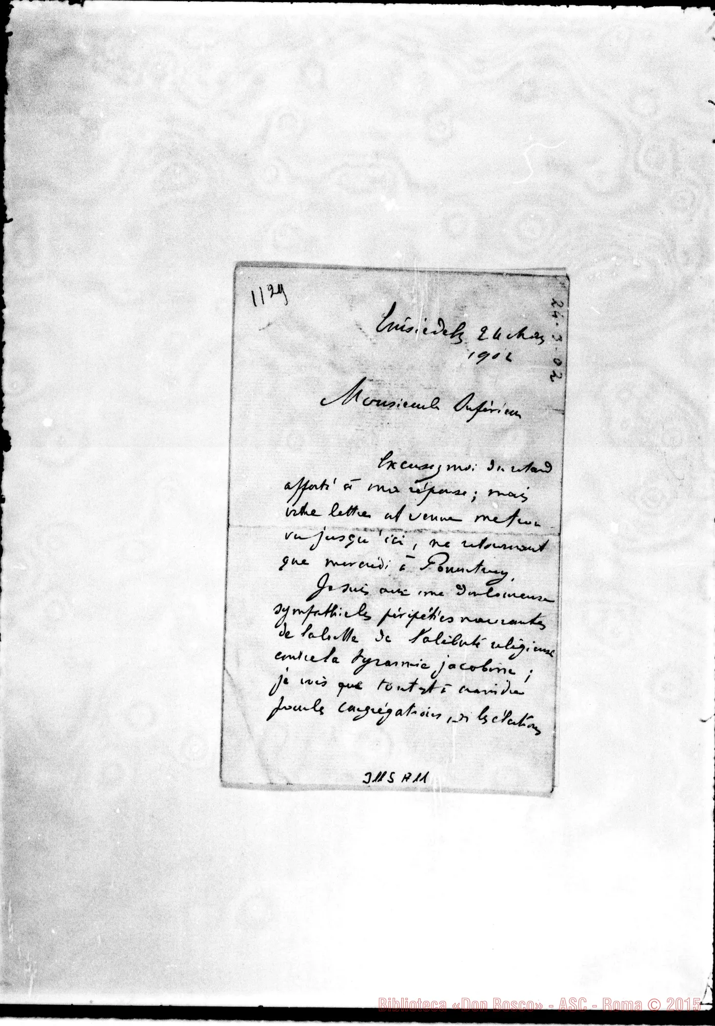 Fotogramma A 11 — Prefetto di Porrentruy - Monsieur le Supérieur, il 24-03-1902