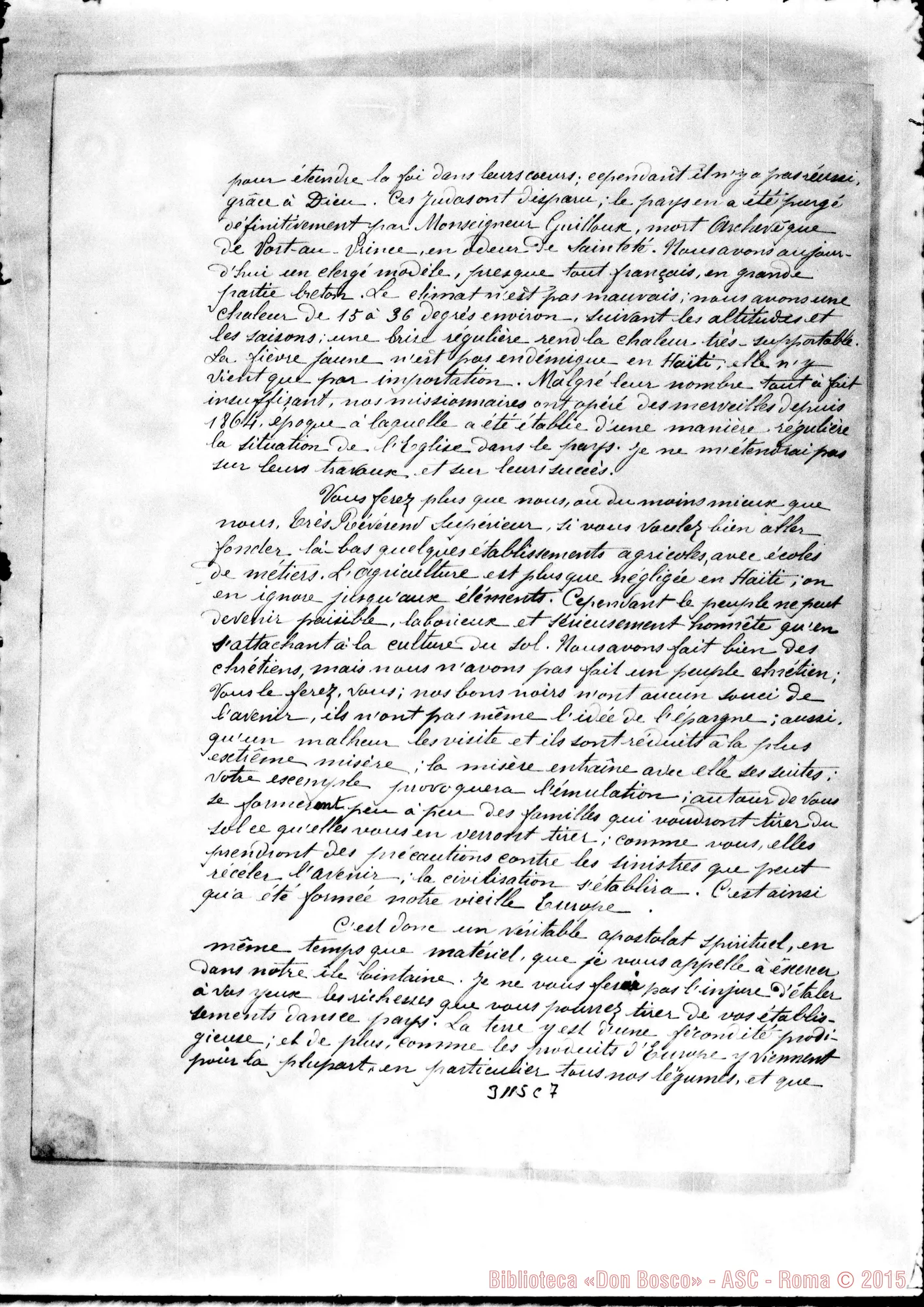 Fotogramma C 7 — François Marie Kersuzan, vesc. di Haiti - D. Rua. Pontehâteau, 28-06-1890