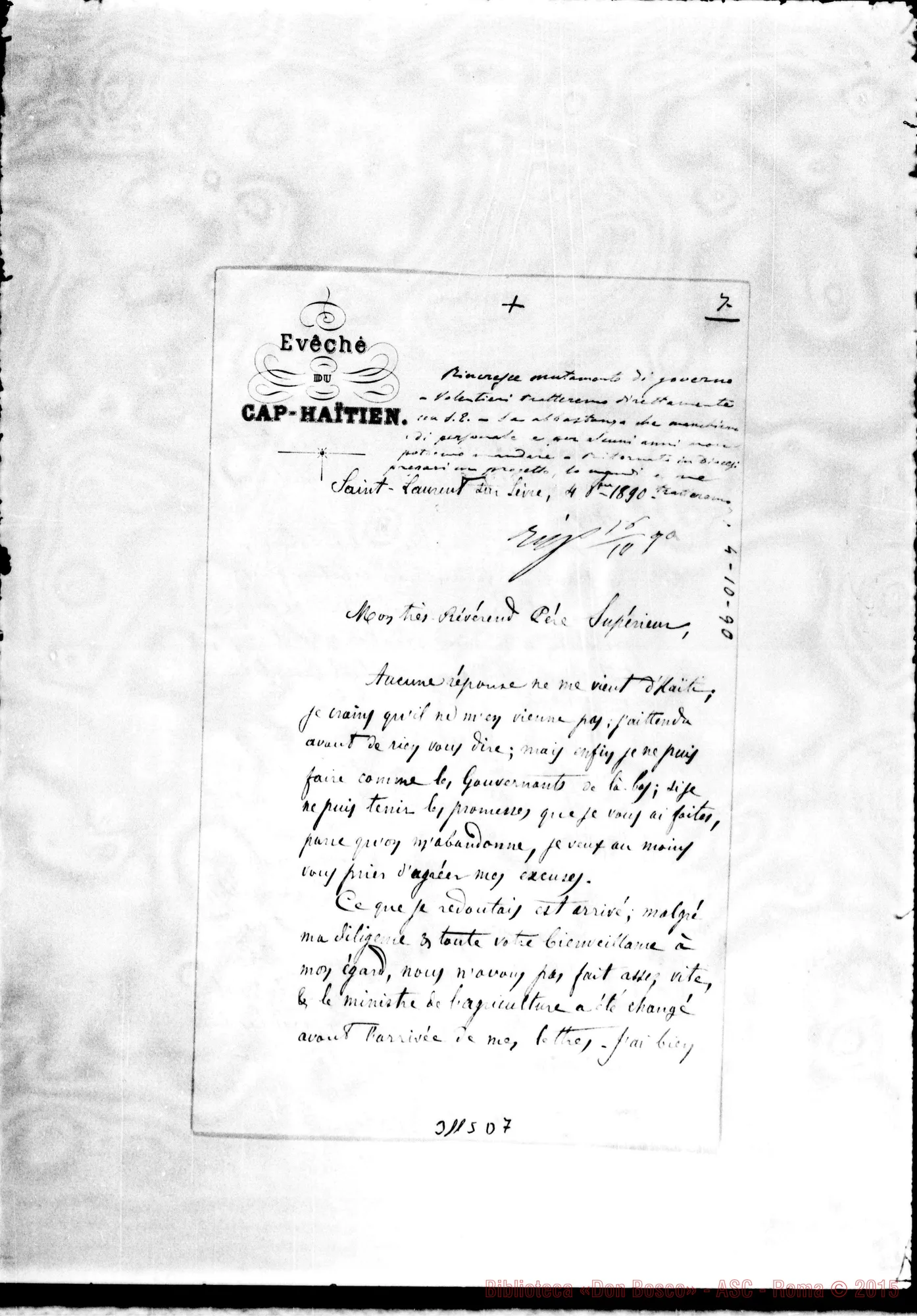 Fotogramma D 7 — Kersuzan, vesc. - Révérend Père. Saint Laurent, 4-10-1890