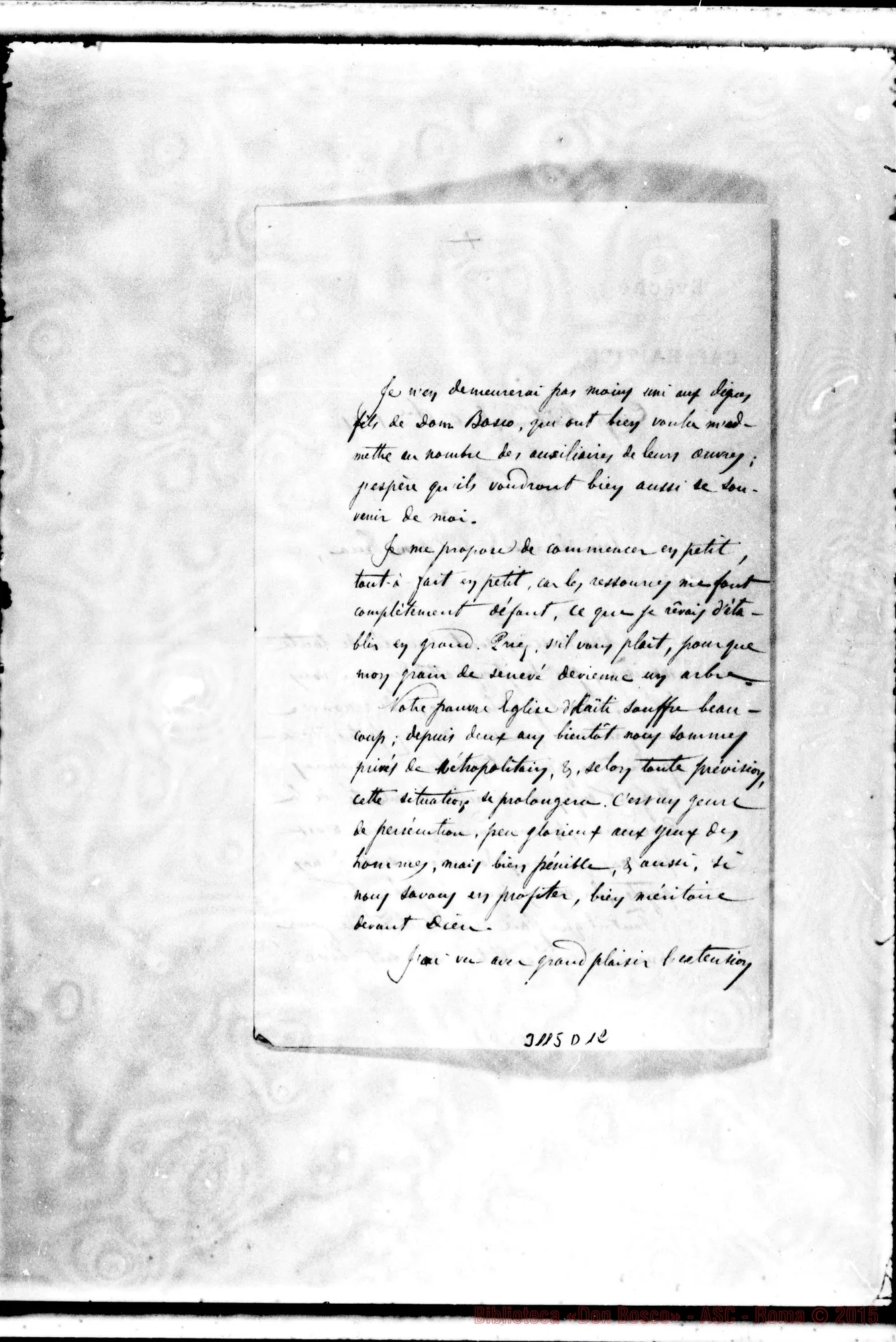 Fotogramma D 12 — Kersuzan, vesc. - Révérend Père. Cap-Haïtien, 6-10-1891