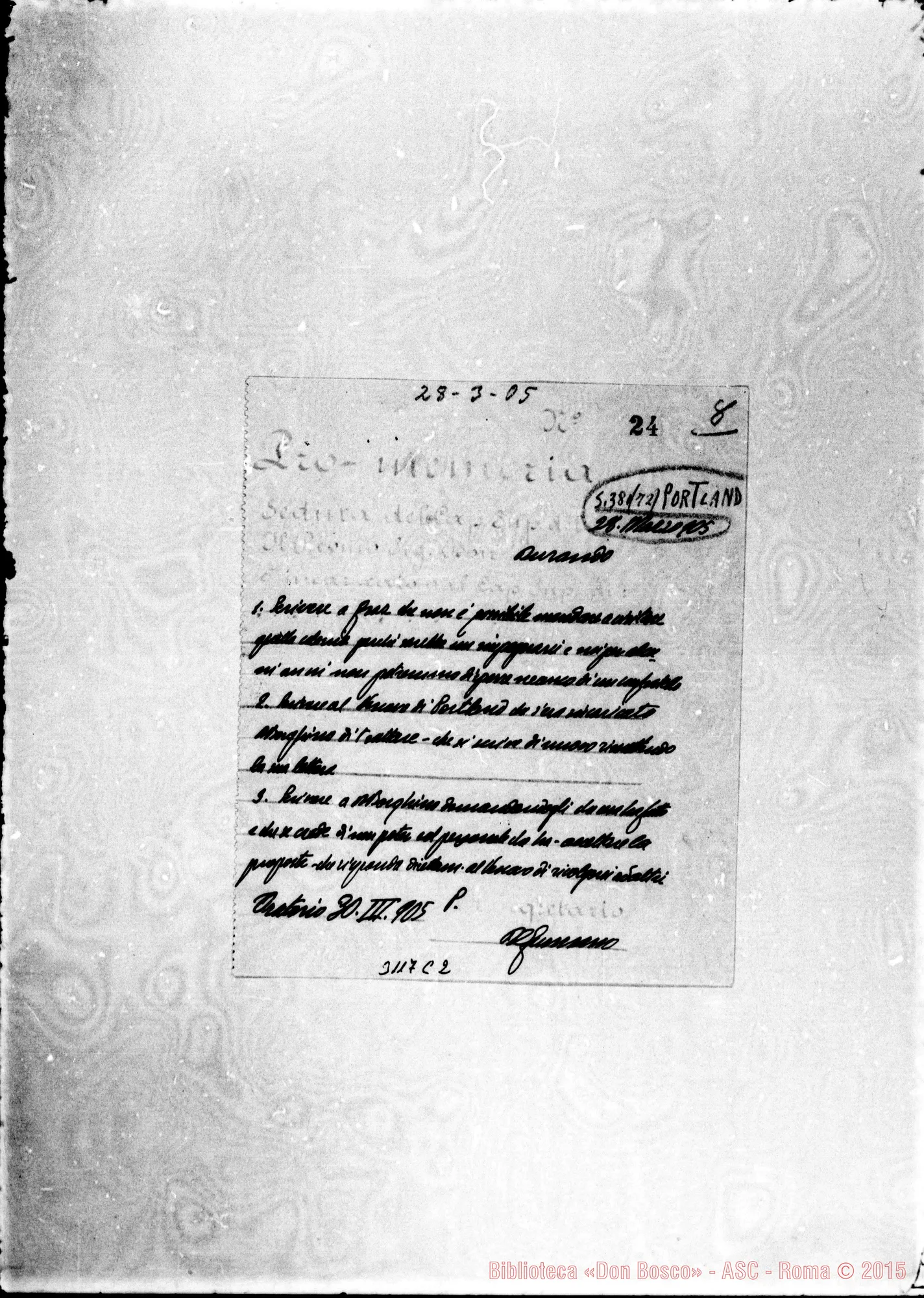 Fotogramma C 2 — D. Gusmano: promemoria