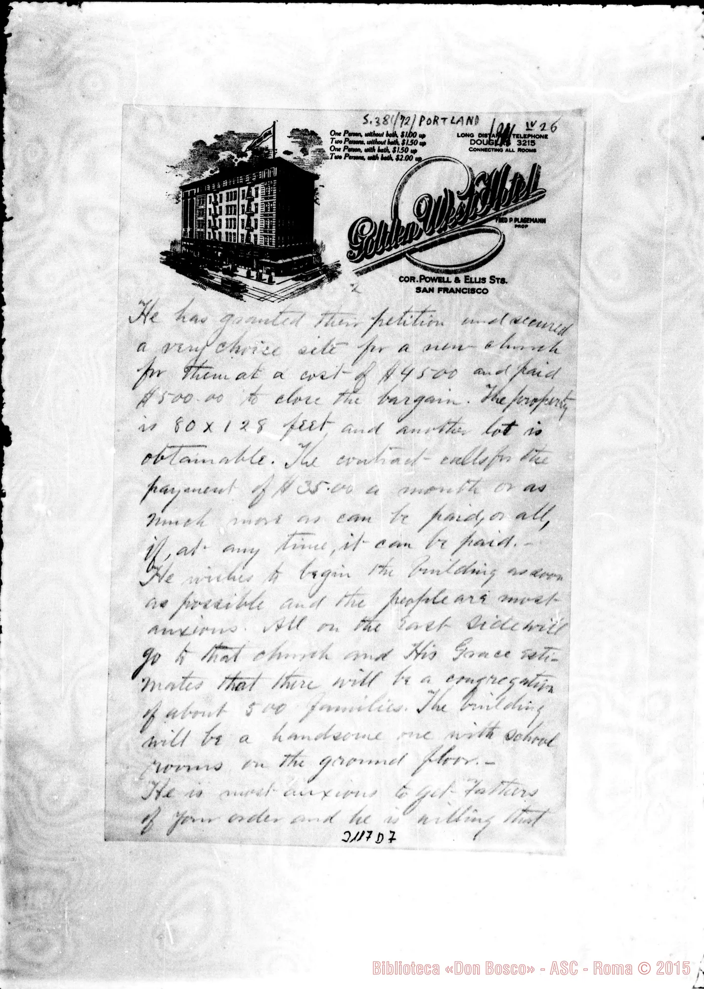 Fotogramma D 7 — DalTArcivescovado - Rev.do Padre. S. Francisco,26-04-1911