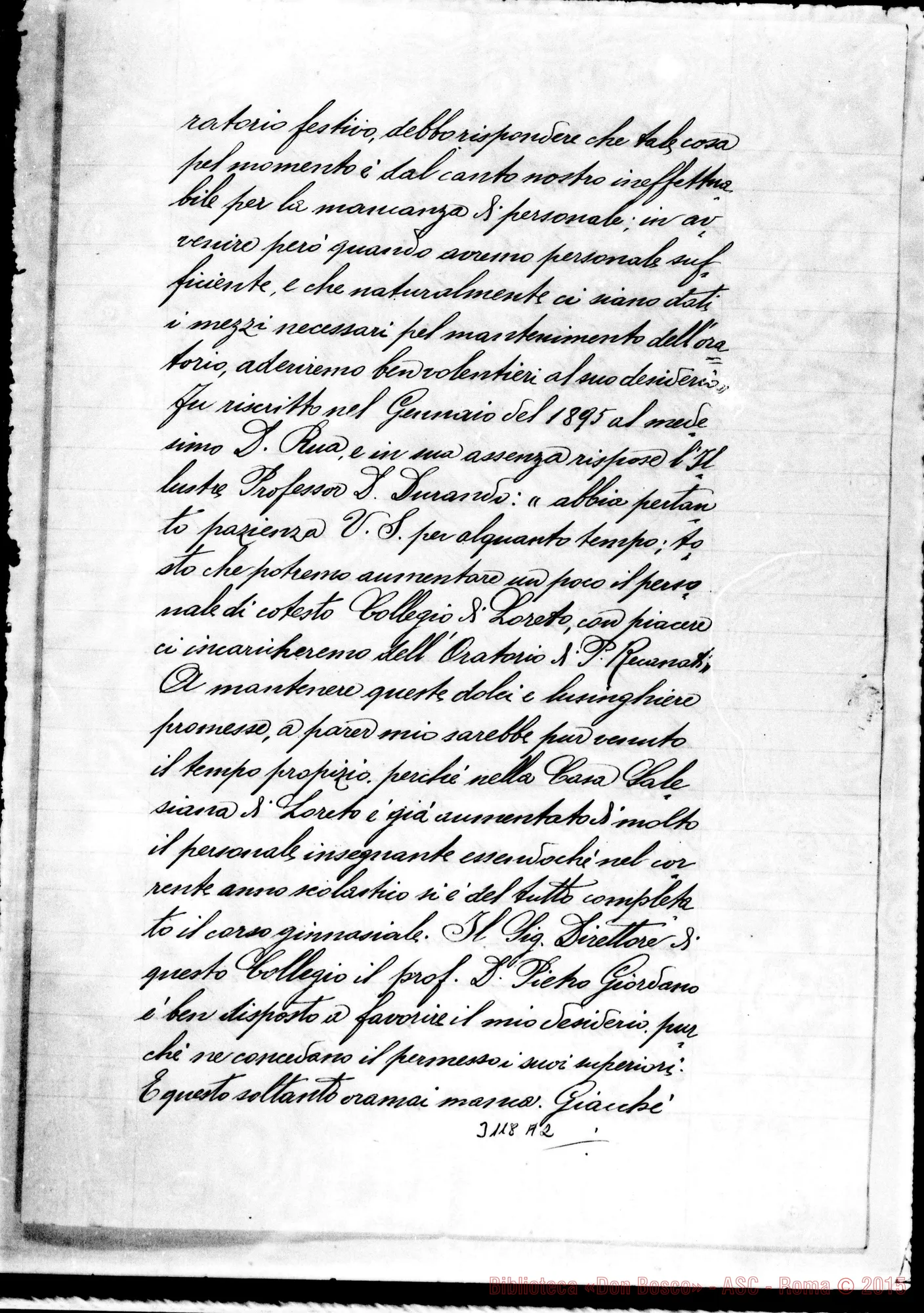 Fotogramma A 2 — Lettera al Card. Lucido Parocchi