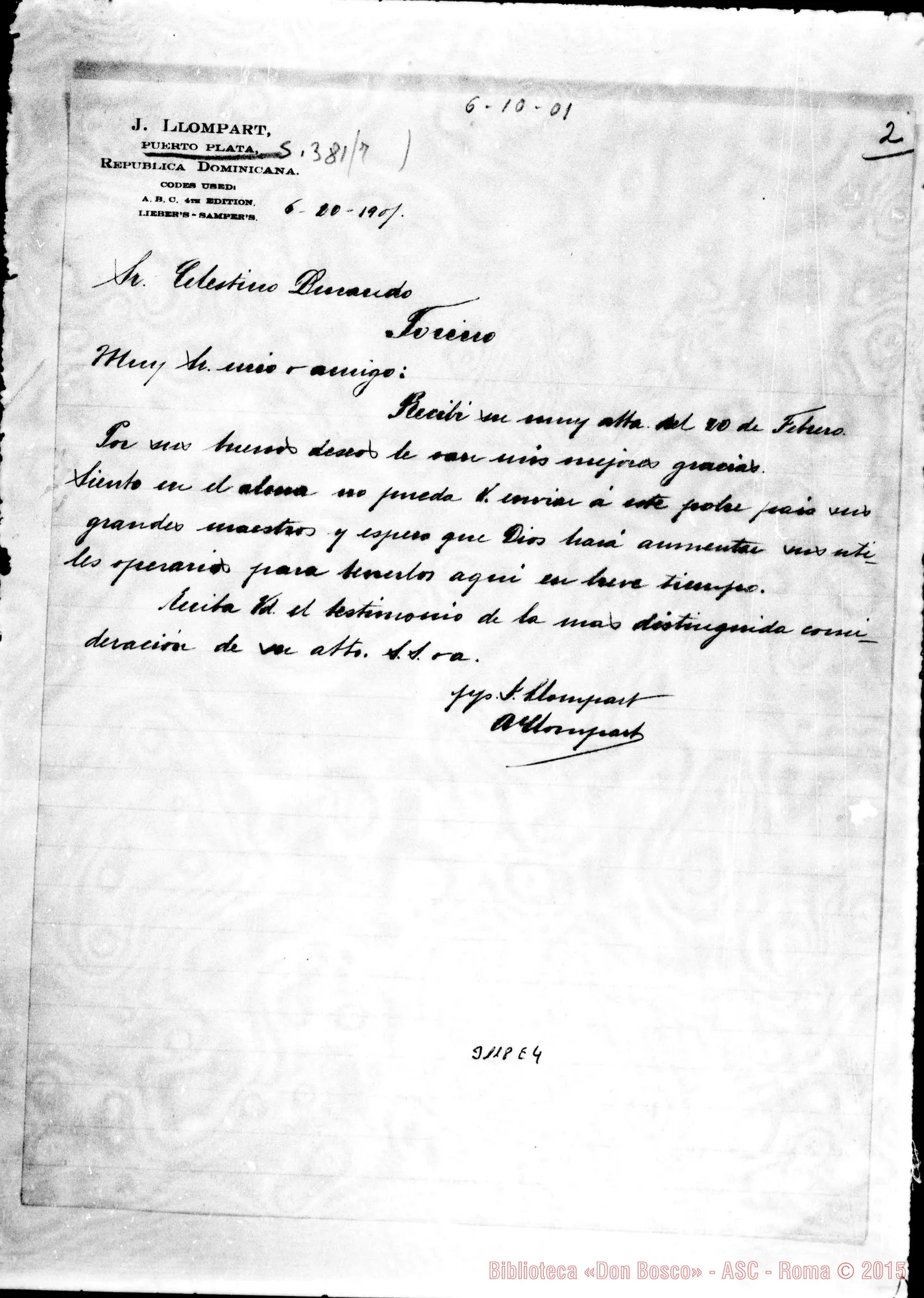 Fotogramma E 4 — Llompart J. - D. Durando. Puerto Piata, 6-10-1901