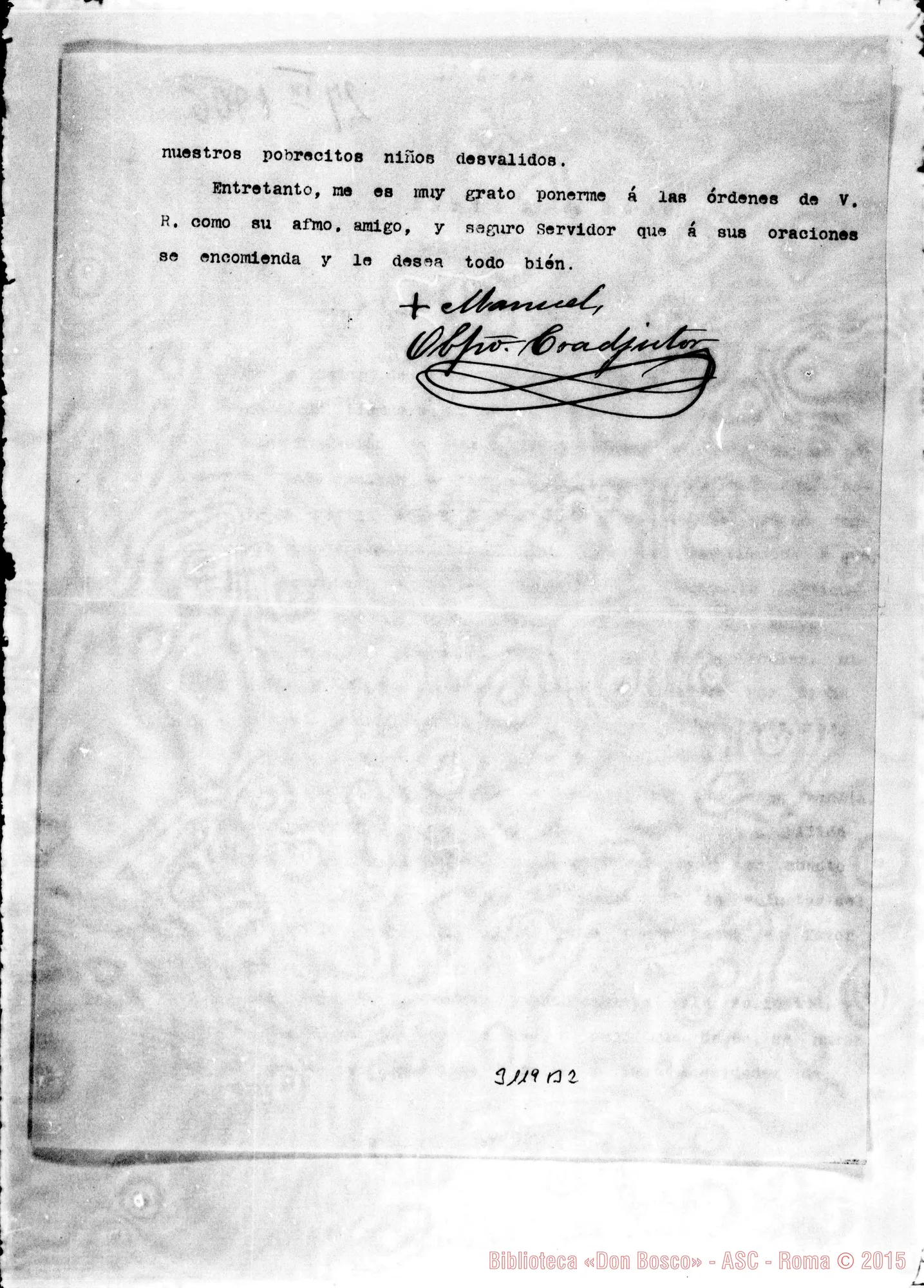 Fotogramma B 2 — Querétaro: Manuel, vesc. ausiliare - D. Rua. Querétaro, 27-04-1906