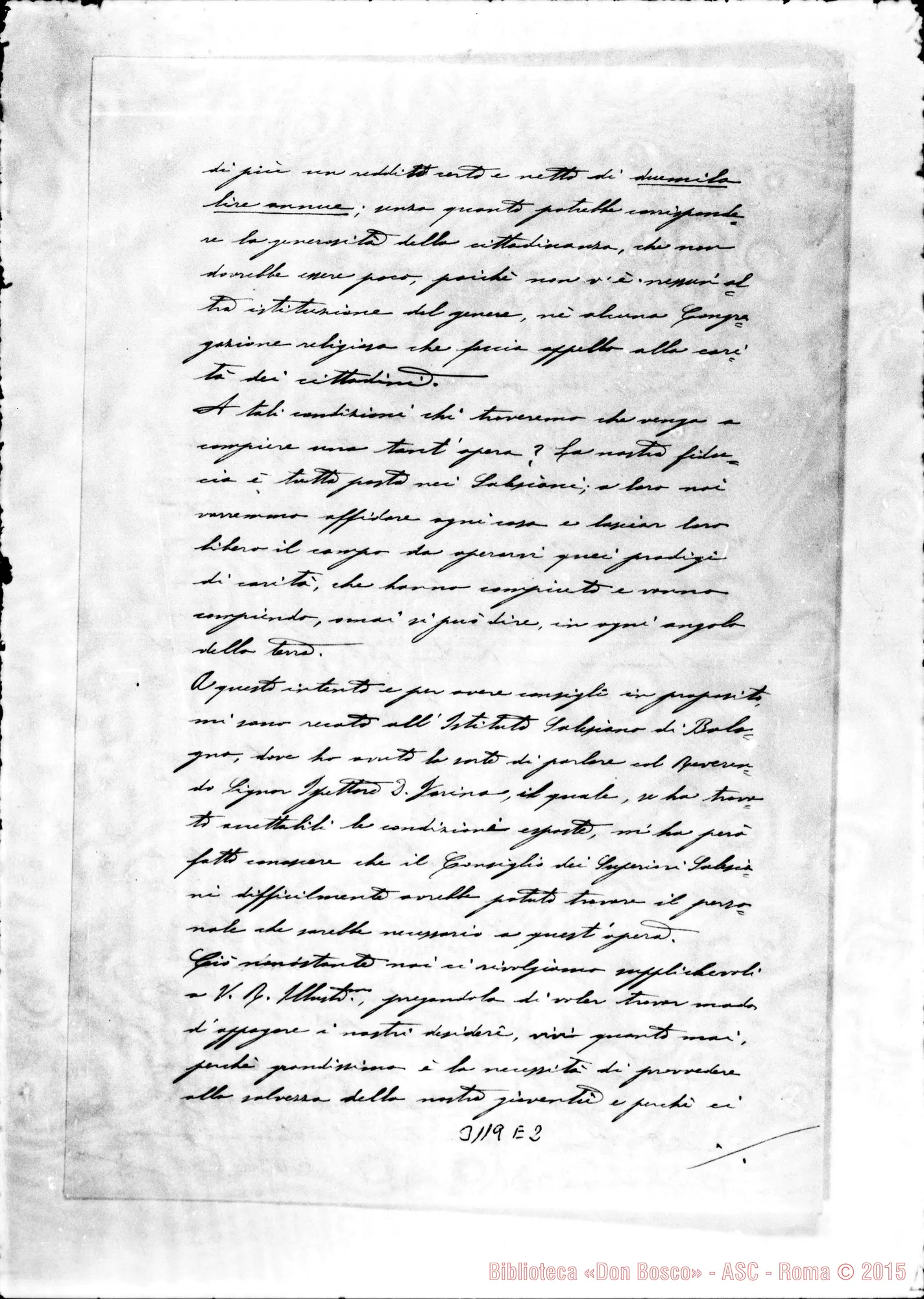 Fotogramma E 2 — Augusto Pasi Priore - Rev.mo Padre. Reggio C., 17-06-1906