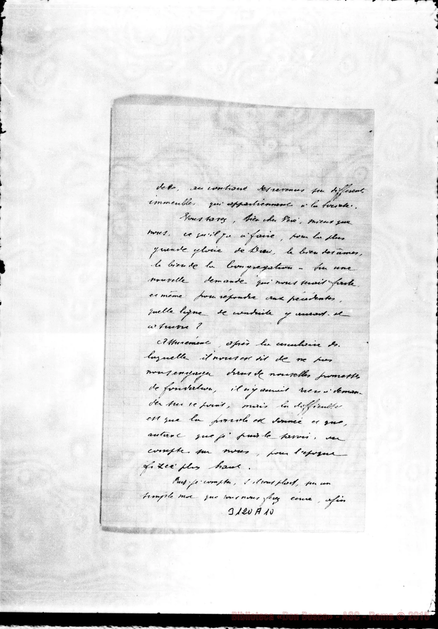 Fotogramma A 10 — D. Beissière Leone - D. Rua. Paris, 20-01-1899 Autogr. Rua