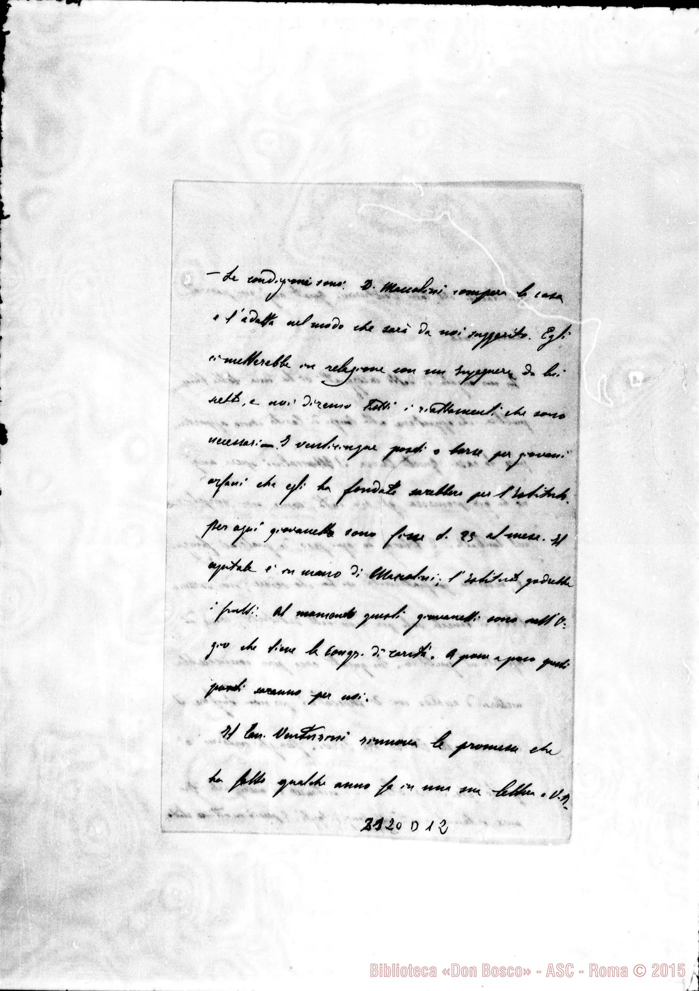 Fotogramma D 12 — D. Cagliero Cesare - D. Rua. Roma, 12-12-1892