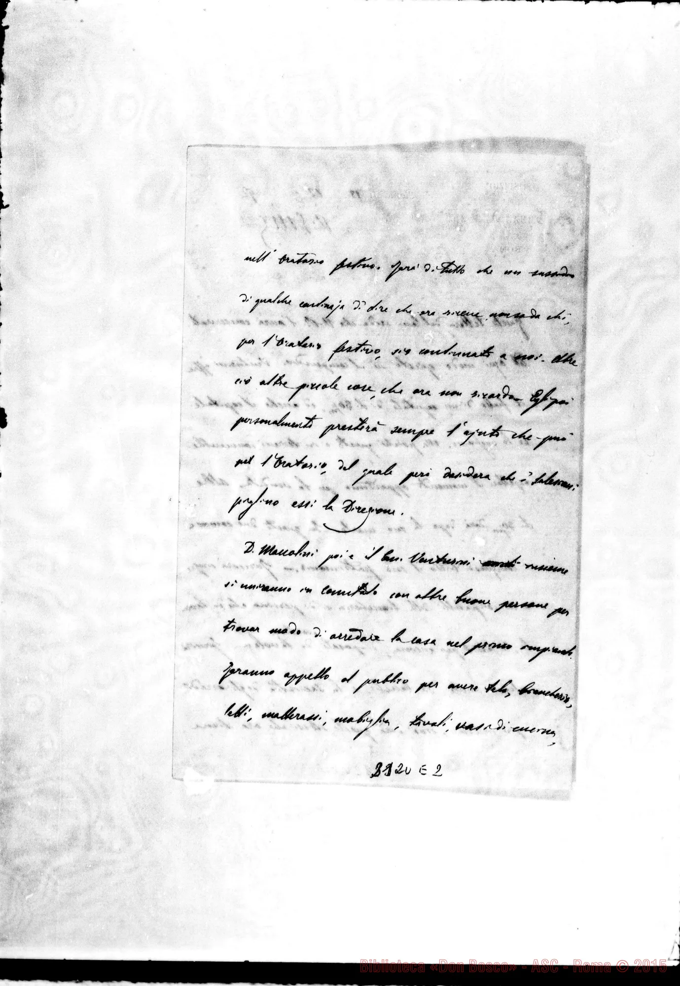 Fotogramma E 2 — D. Cagliero Cesare - D. Rua. Roma, 12-12-1892