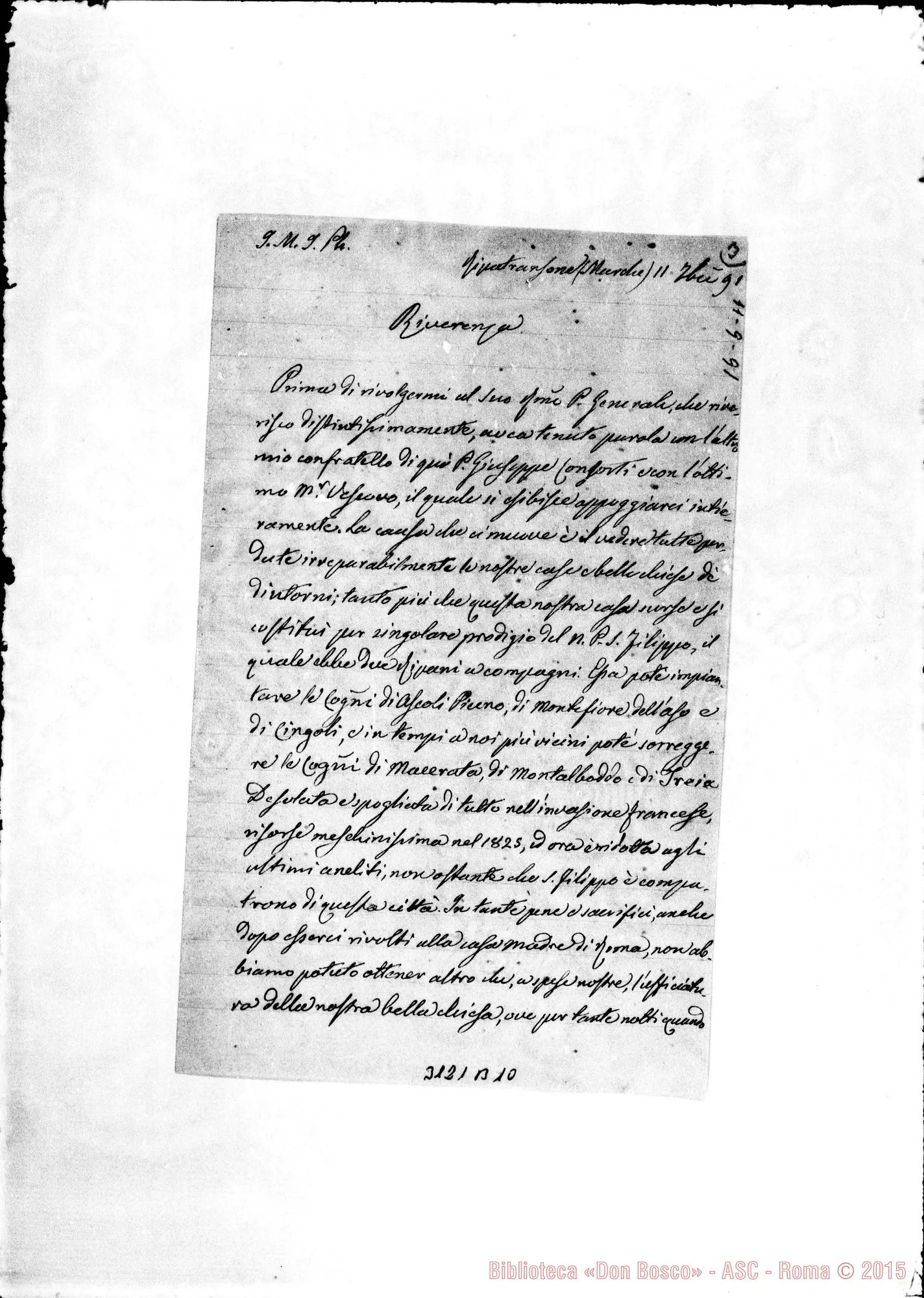 Fotogramma B 10 — Ripatransone: Michettoni Luigi - Riverenza. Ripatransone, 11-09-1891