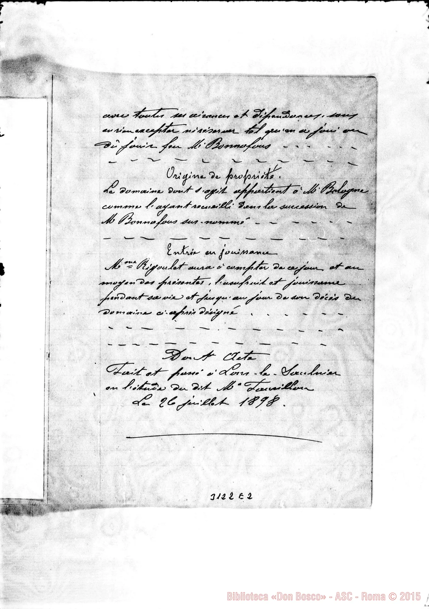 Fotogramma E 2 — Testament de M. Bonnafous