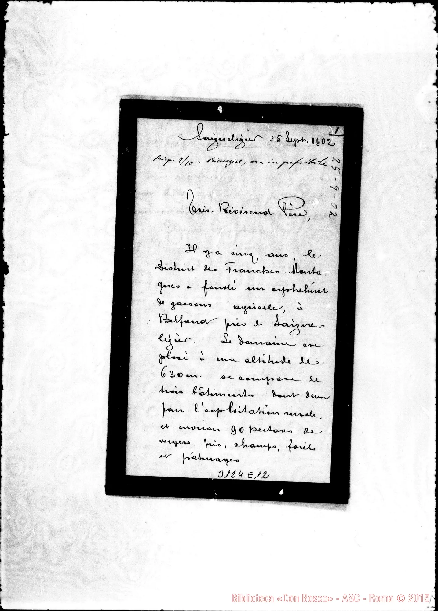Fotogramma E 12 — V. Bell - Monsieur l’Abbé. St. Denis, 4-08-1897