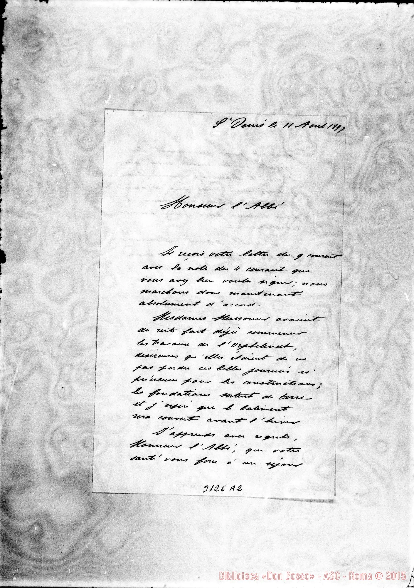 Fotogramma A 2 — V. Bell - Monsieur l’Abbé. St. Denis, 11-08-1897
