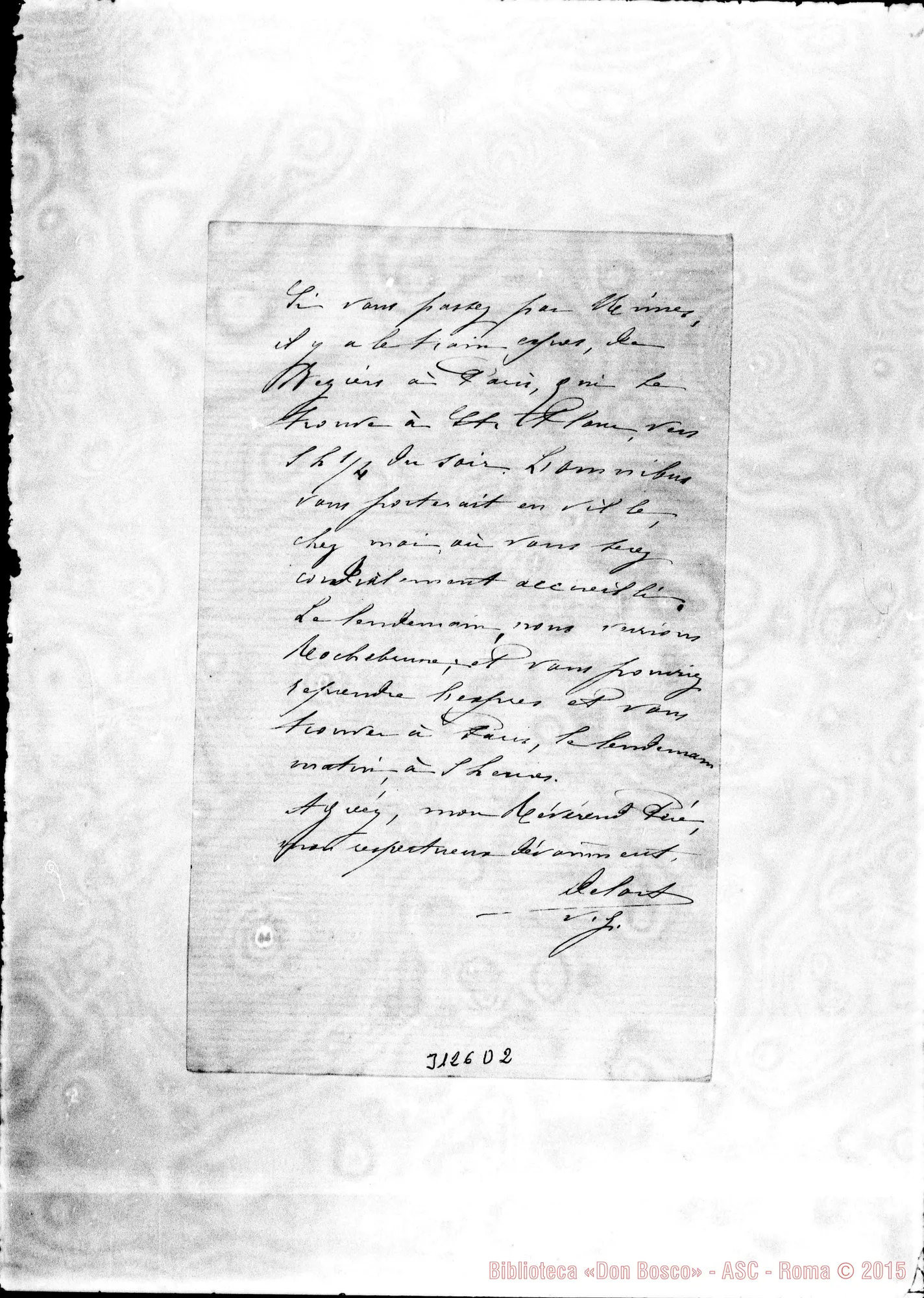 Fotogramma D 2 — Delart, vie. gen. - Monsieur le Supérieur. Saint Flour, 4-04-1895