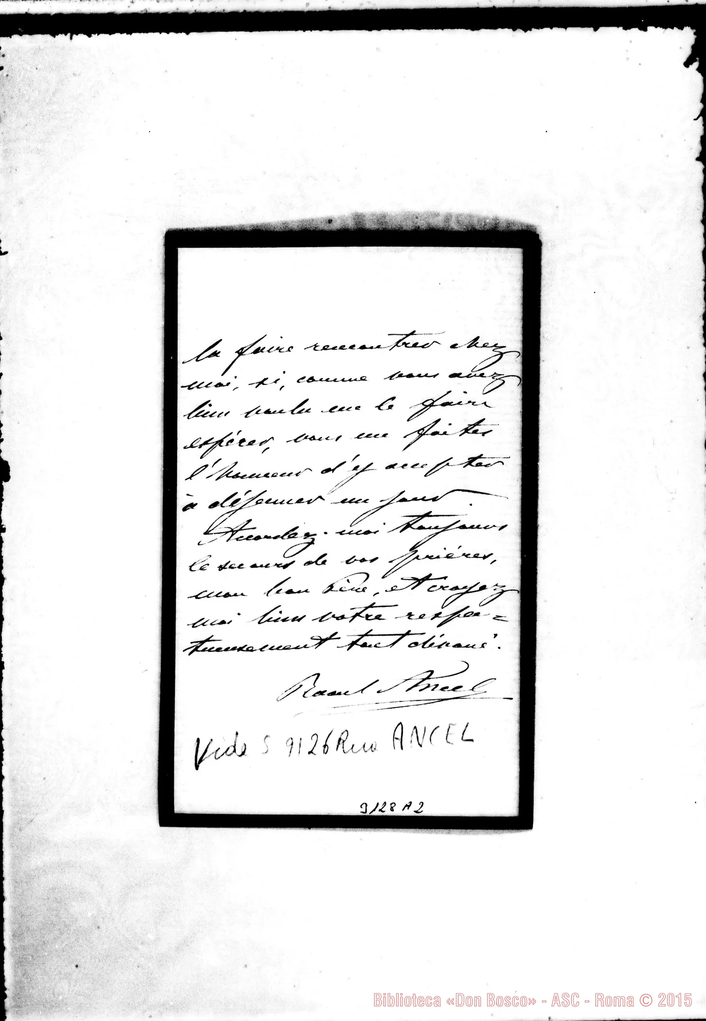 Fotogramma A 2 — S. Martin du Bec: Raoul Ancel - Révérend Père, il 12-04-1890