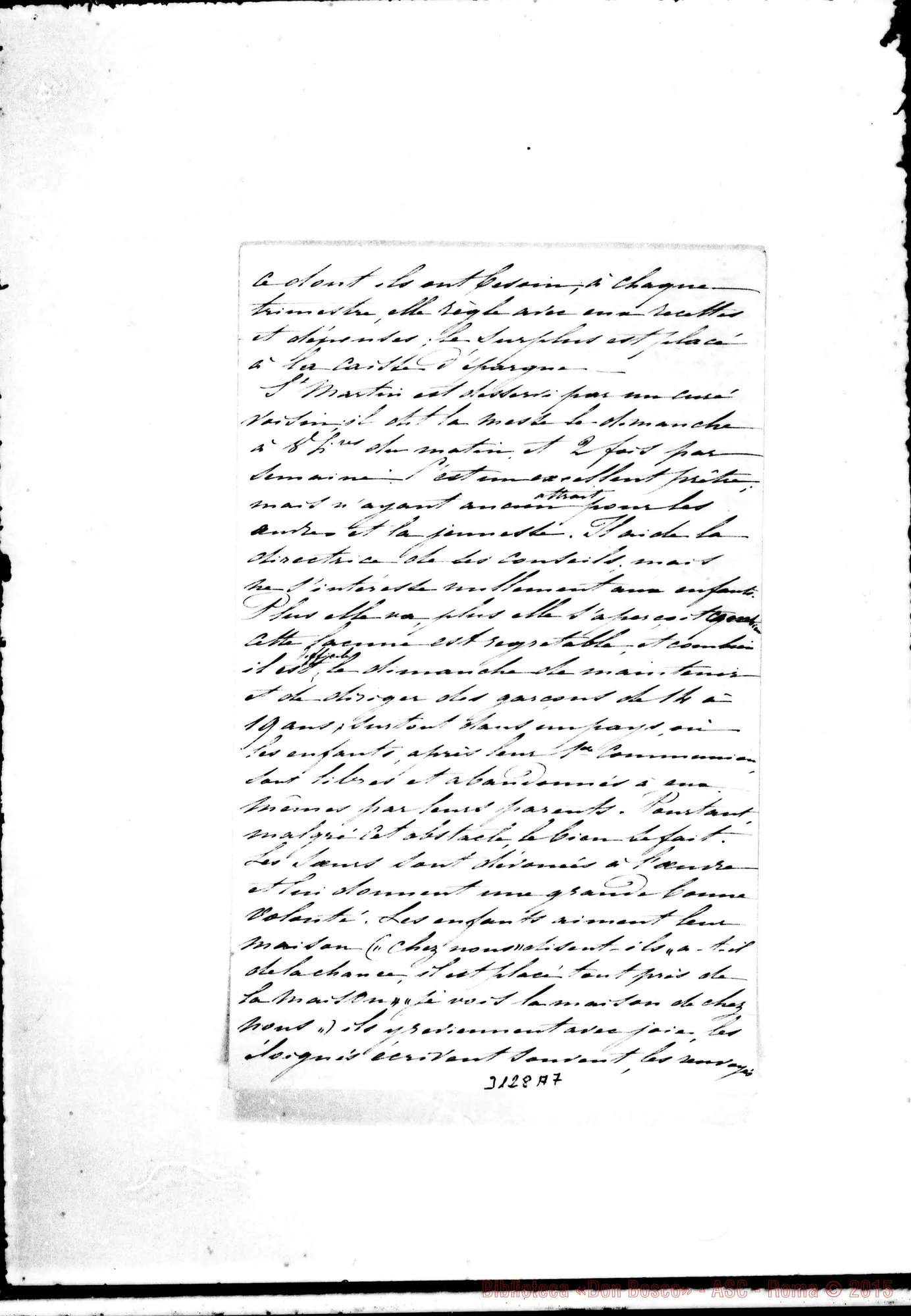 Fotogramma A 7 — Notizie suH’orfanotrofio di S.Martin du Bec