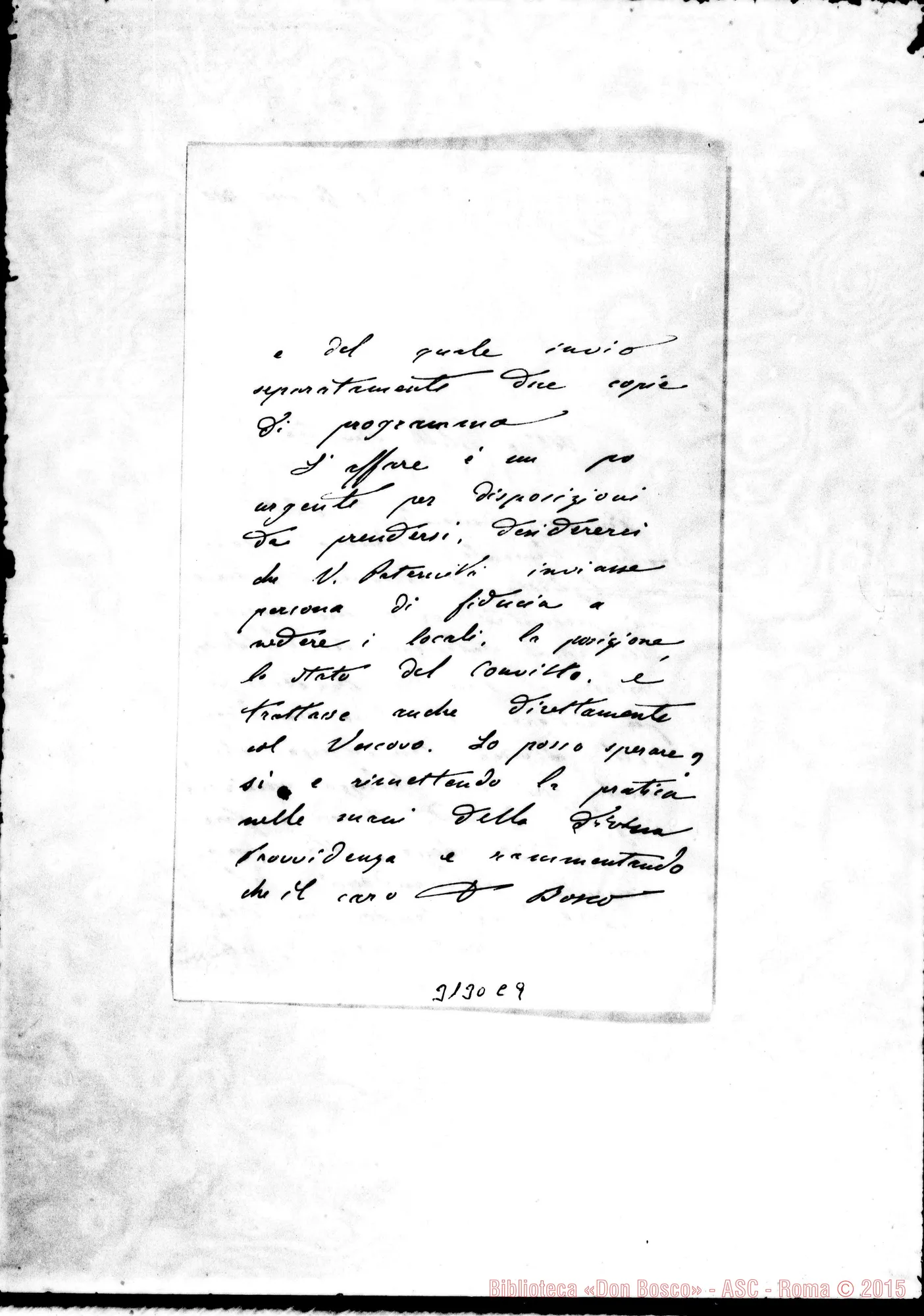 Fotogramma C 9 — Saluzzo: Teol. Can. G. Martini - Rev.do Signore. Saluzzo, 1-06-1900