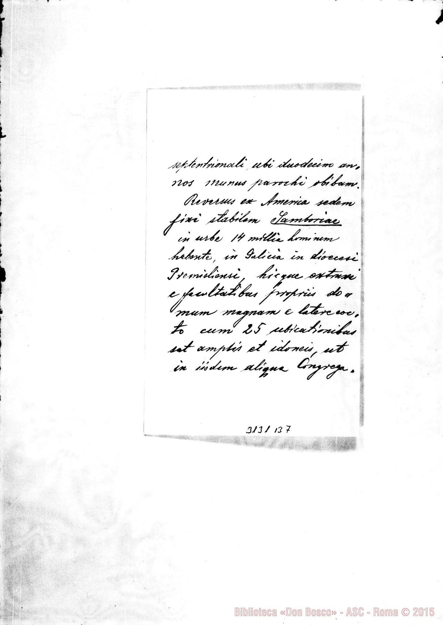 Fotogramma B 7 — Sambor: Matteo Grochowski - Rev.mo Signore. Sambor, 17-03-1898