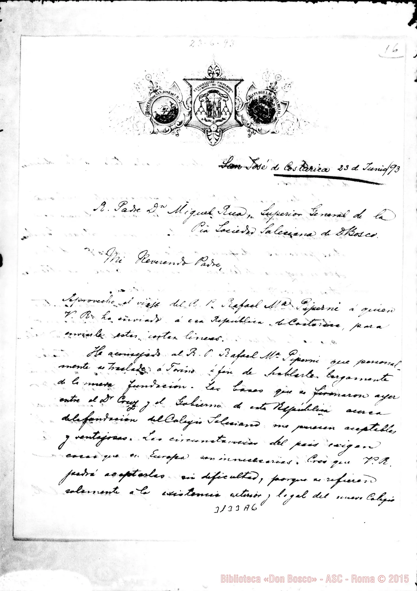 Fotogramma A 6 — Bernardo A. Thiel, vesc. - D. Rua. S. José, 23-06-1893