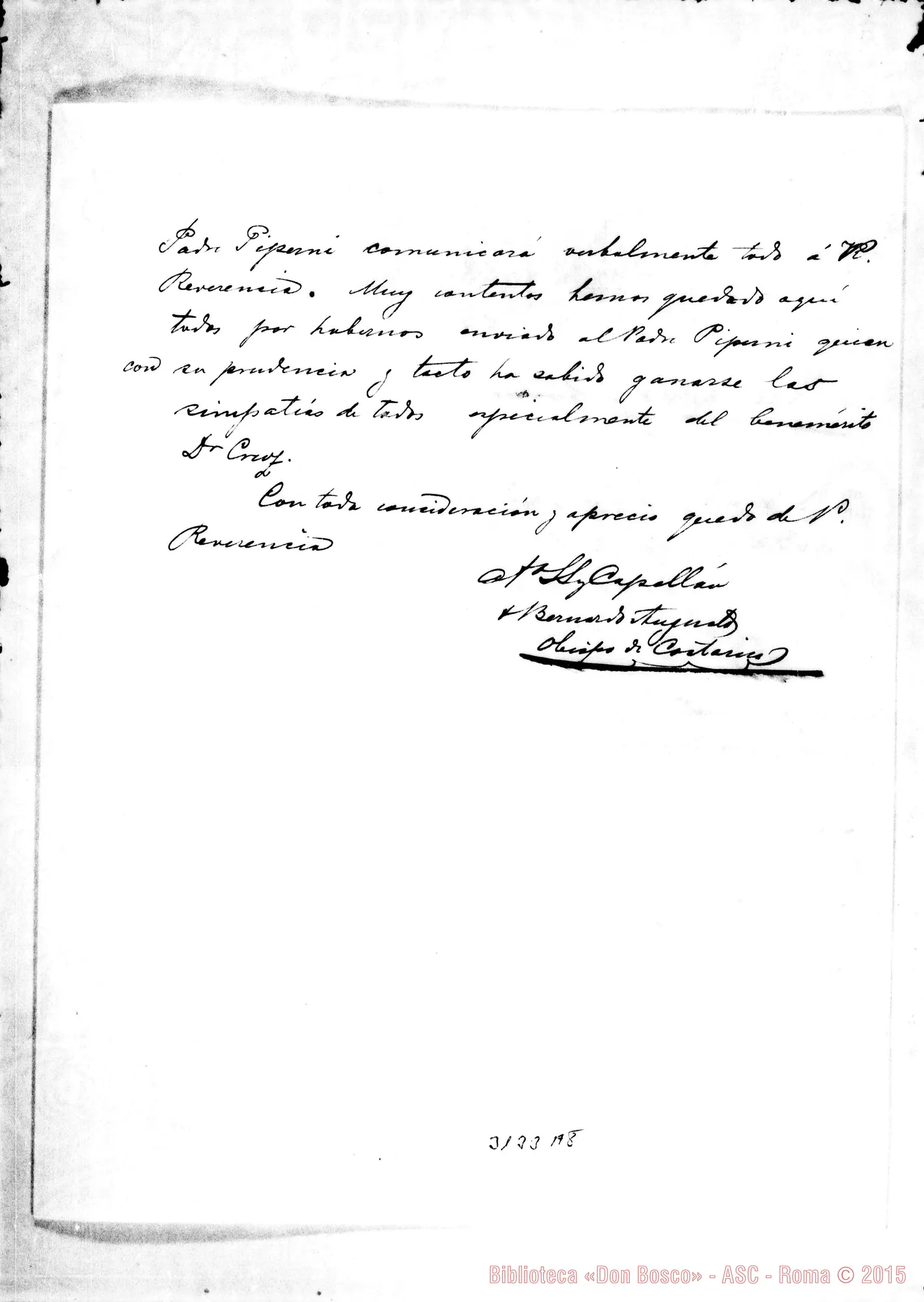 Fotogramma A 8 — Bernardo A. Thiel, vesc. - D. Rua. S. José, 23-06-1893