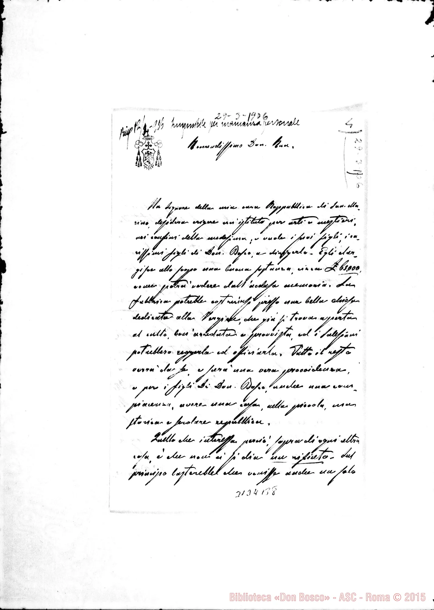 Fotogramma B 8 — Alfonso Maria, vesc. - D. Rua. Pennabilli, 29-03-1906
