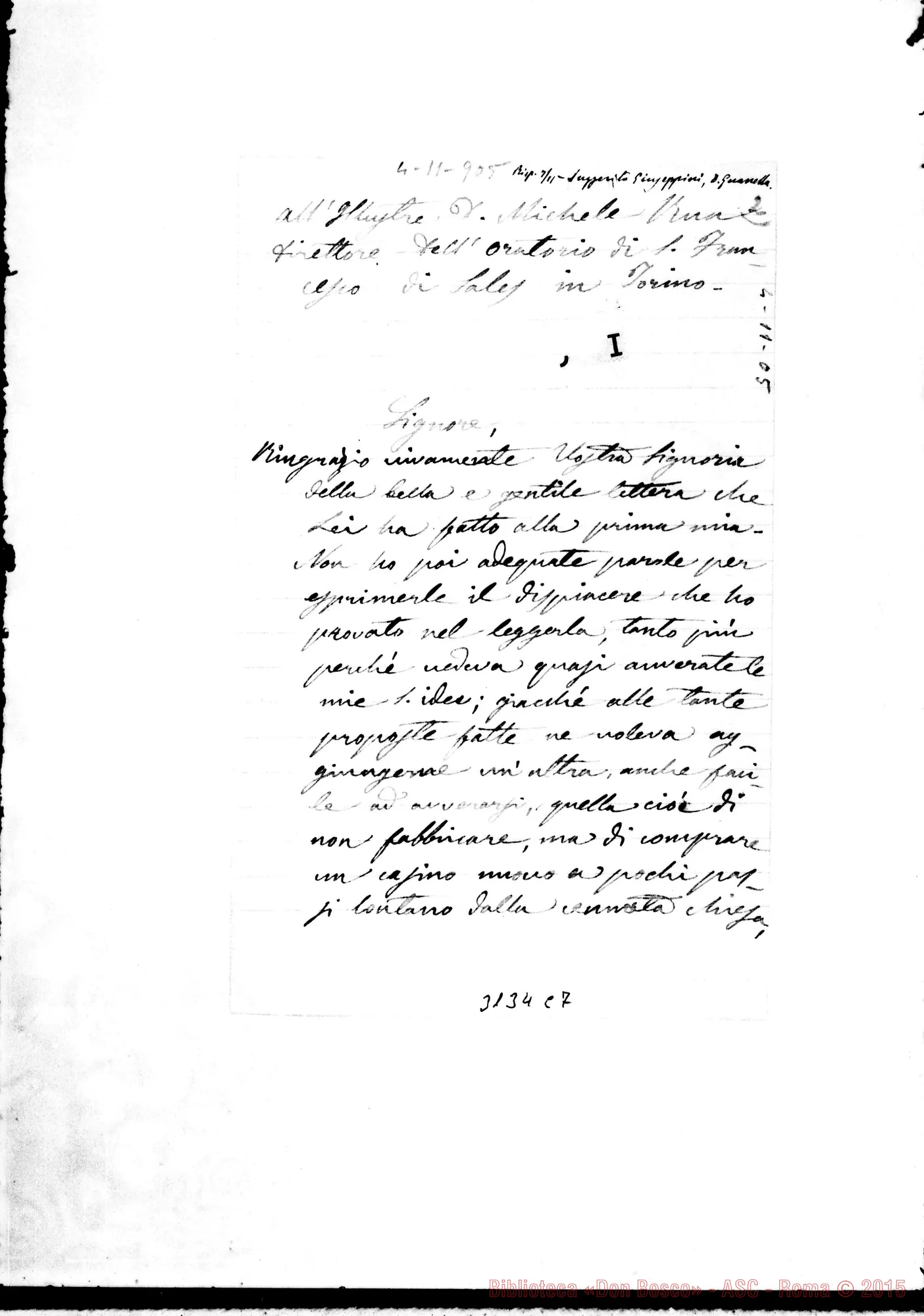 Fotogramma C 7 — Sac. Alessandro Maselli - D. Rua. S. Massimo, 4-11-1905