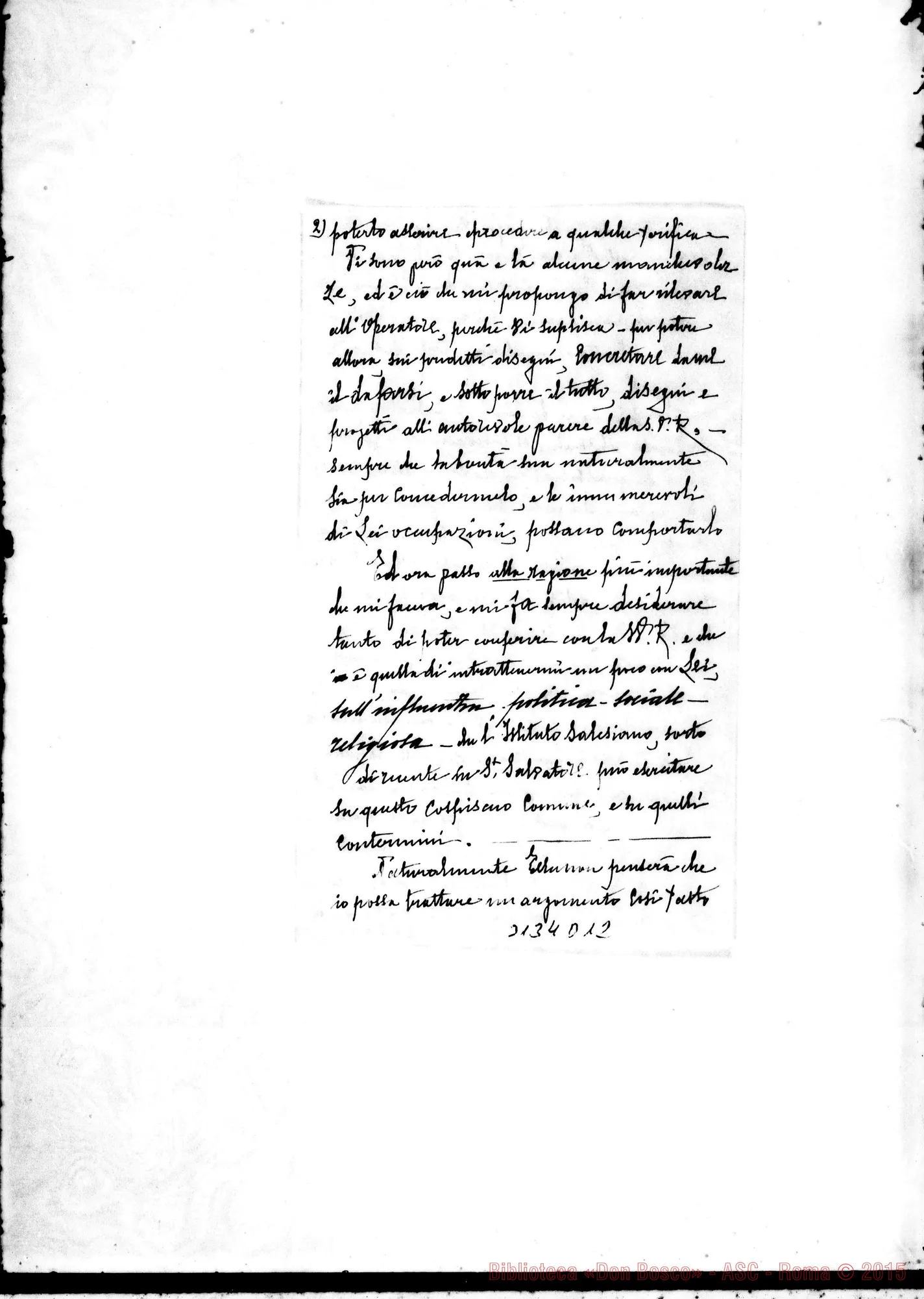 Fotogramma D 12 — S. Salvatore: Carmagnola - Rev.do Signore. Treviso, 17-02-1905