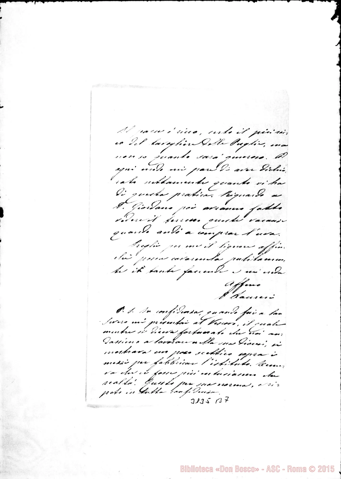 Fotogramma B 7 — D. Laureri Tommaso - D. Belmonte. Roma, 29-11-1899