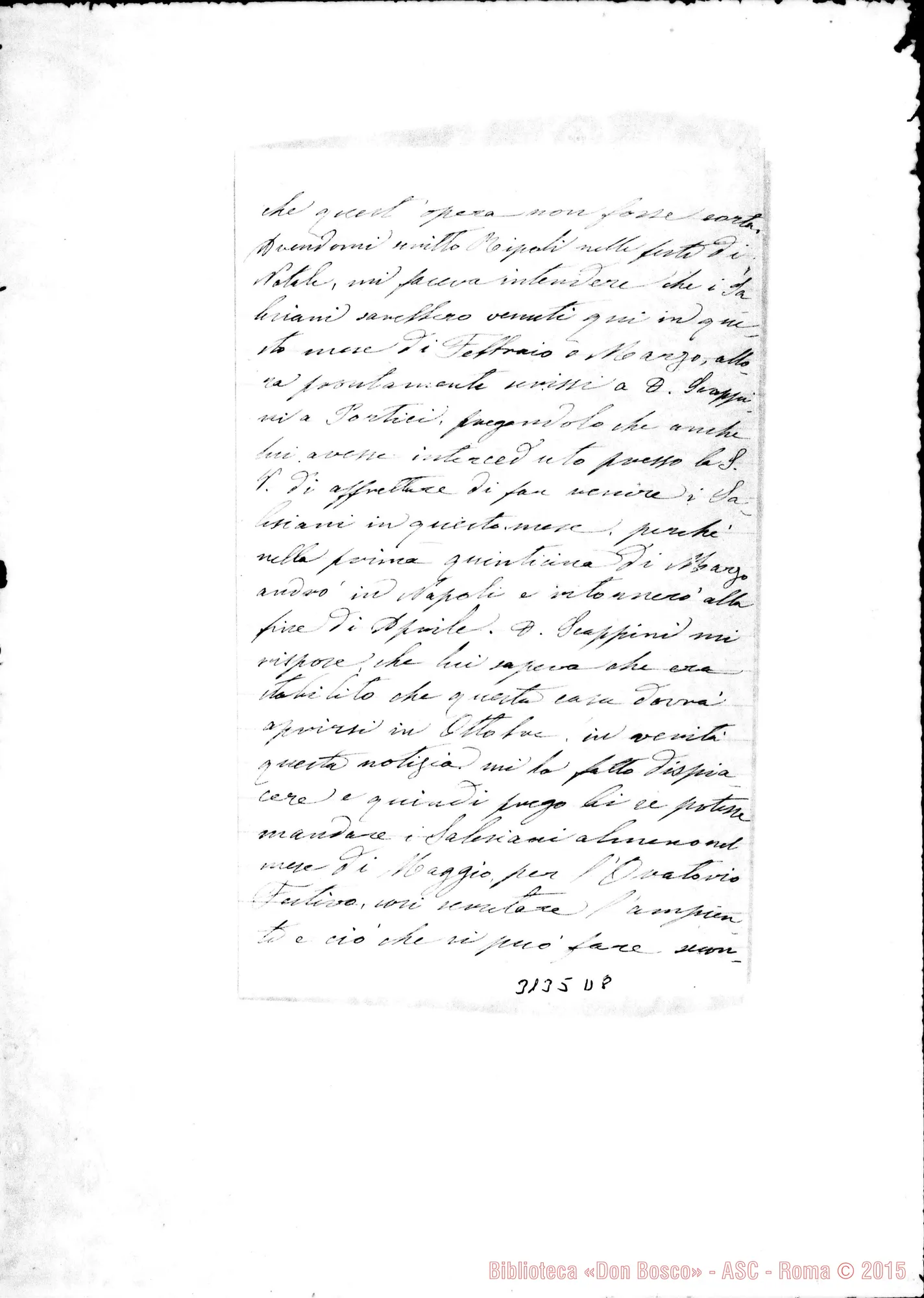 Fotogramma D 8 — Assunta, ved. Masselli - D. Rua. Sansevero, 9-02-1905. Autogr. Rua