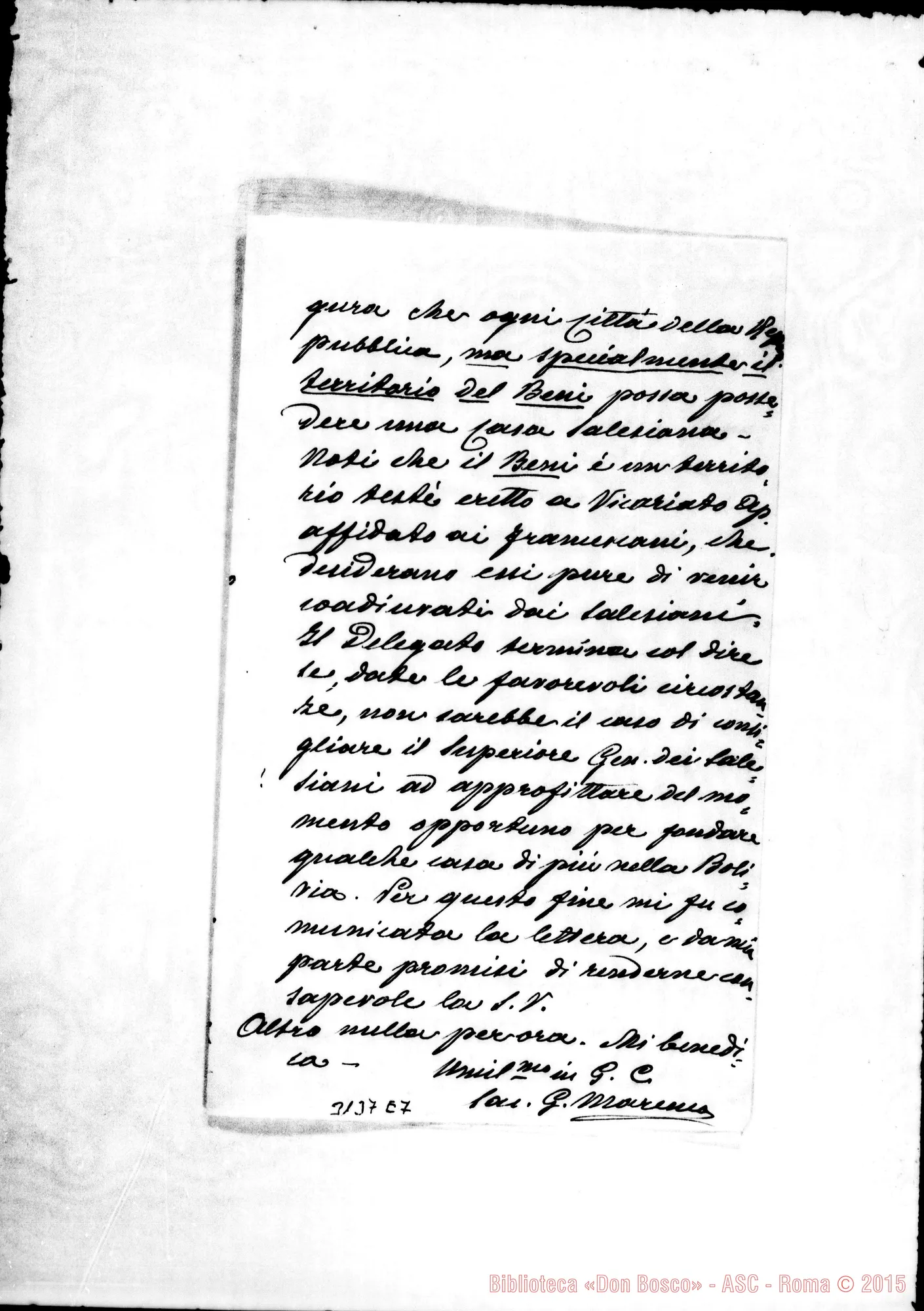 Fotogramma E 7 — D. Marenco - D. Rua. Roma, 8-10-1904. Autogr. Rua