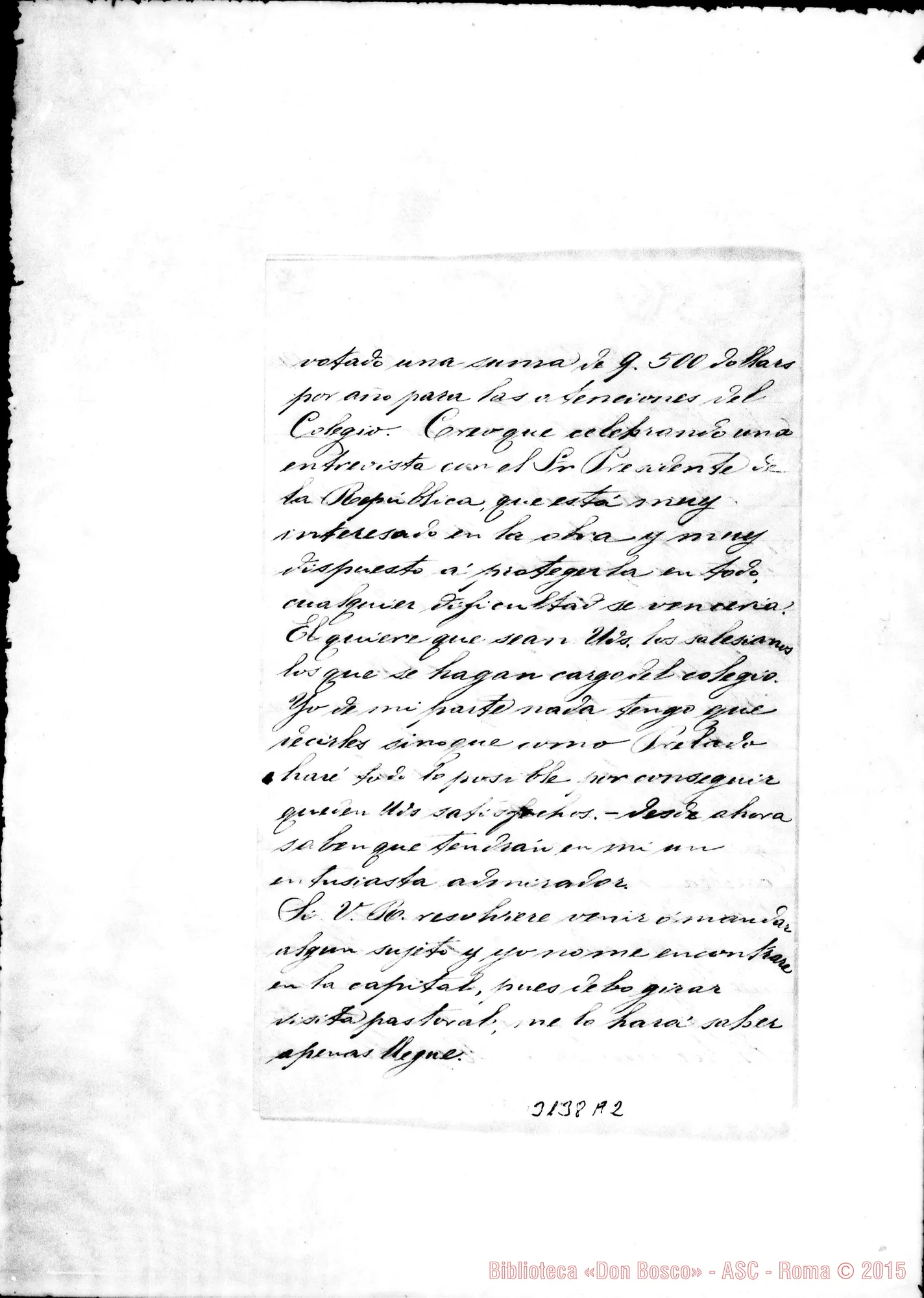 Fotogramma A 2 — Adolfo Alessandro Nouel, arciv. - D. Miguel Foglino, il 20-08-1905