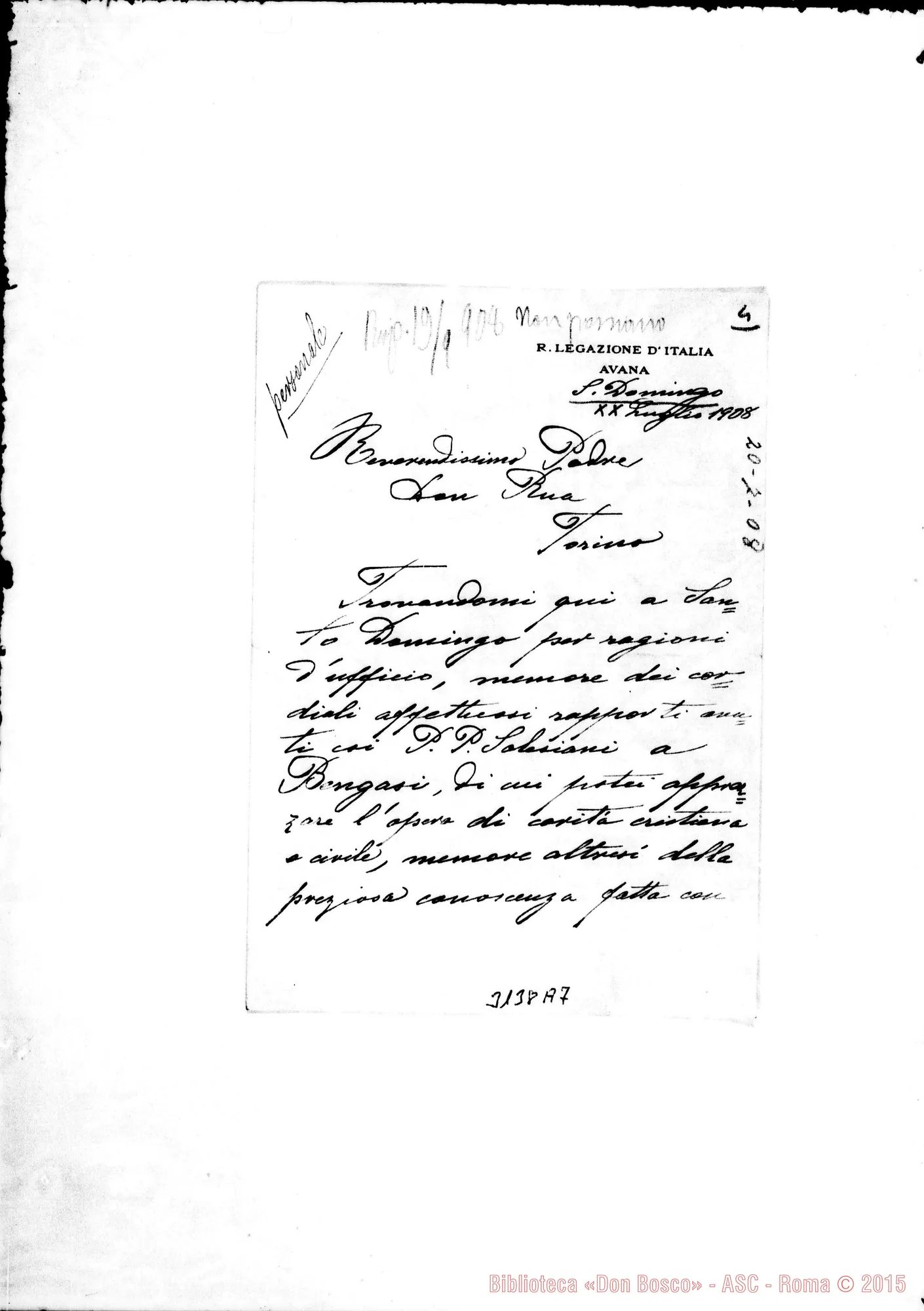Fotogramma A 7 — Giacomo Mondello - D. Rua. S.to Domingo, 20-07-1908