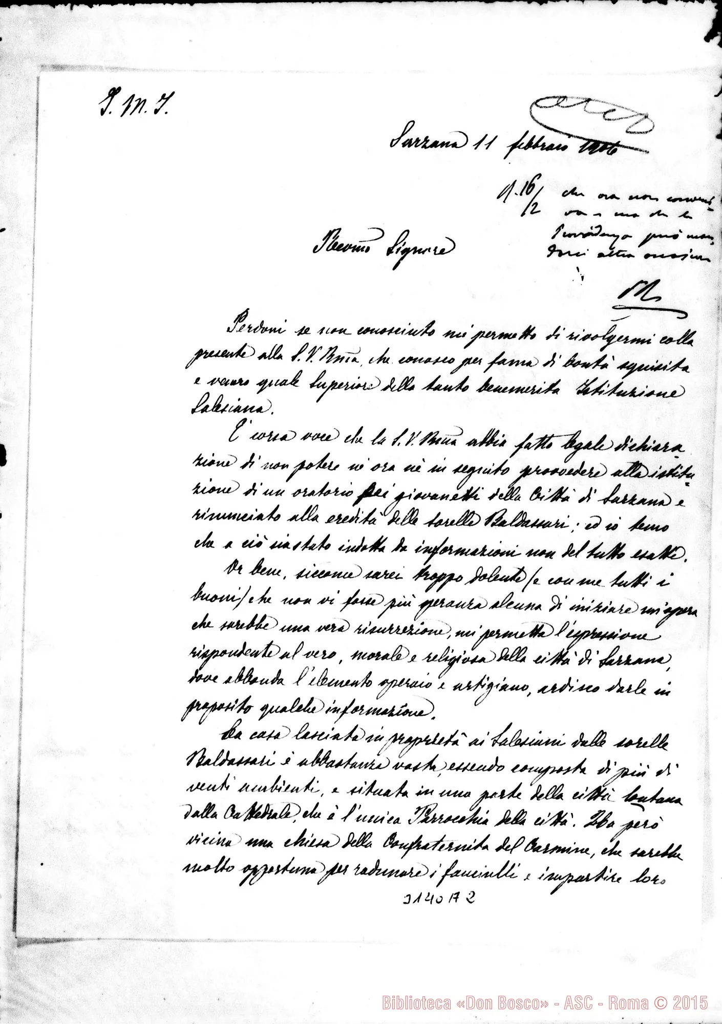 Fotogramma A 2 — Can. Lenigi Accorsi, coop. - D. Rua. Sarzana, 11-02-1906. Autogr. Rinaldi