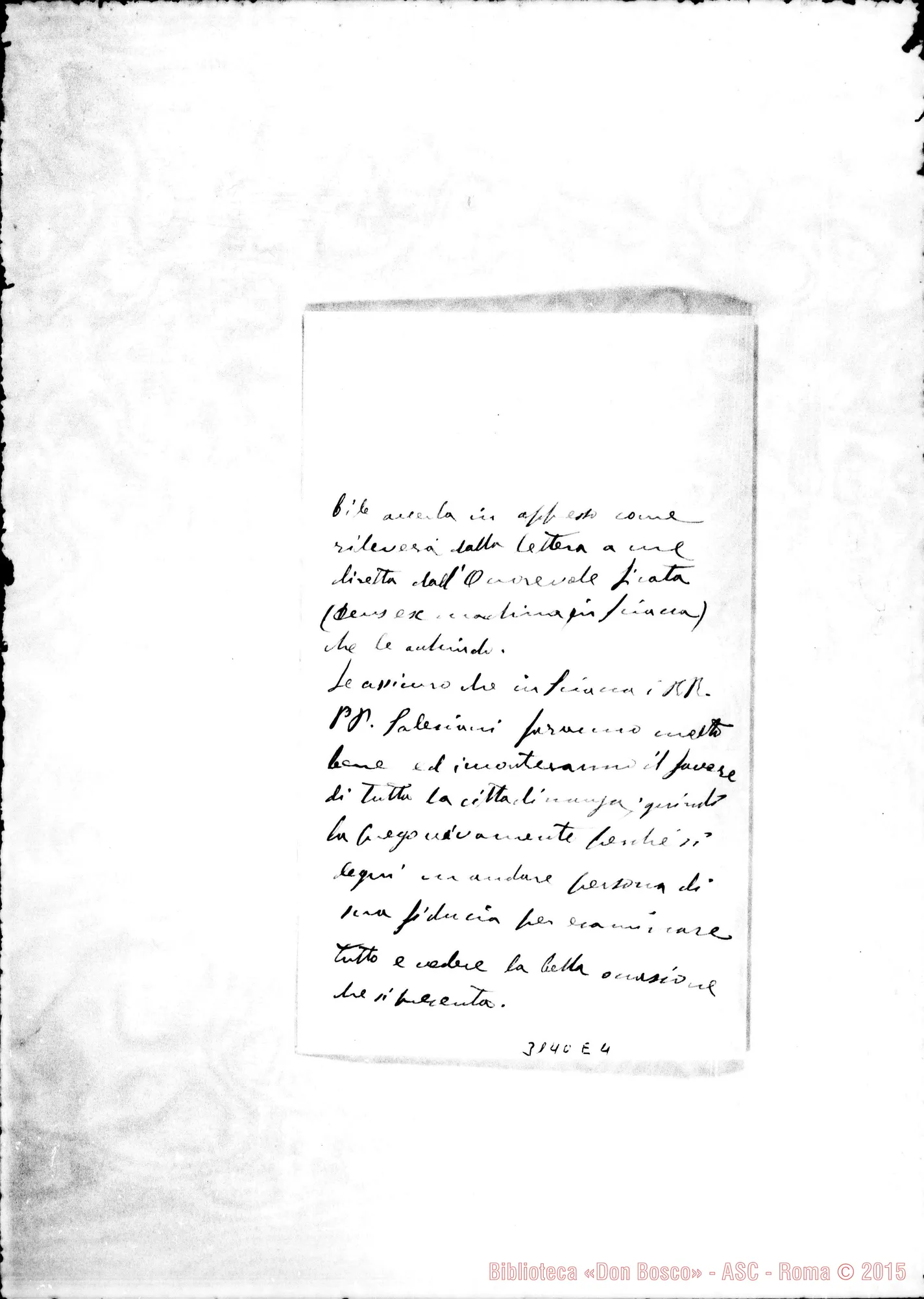 Fotogramma E 4 — Arciprete Antonino C. - Rev.mo Padre. Sciacca, 18-02-1906