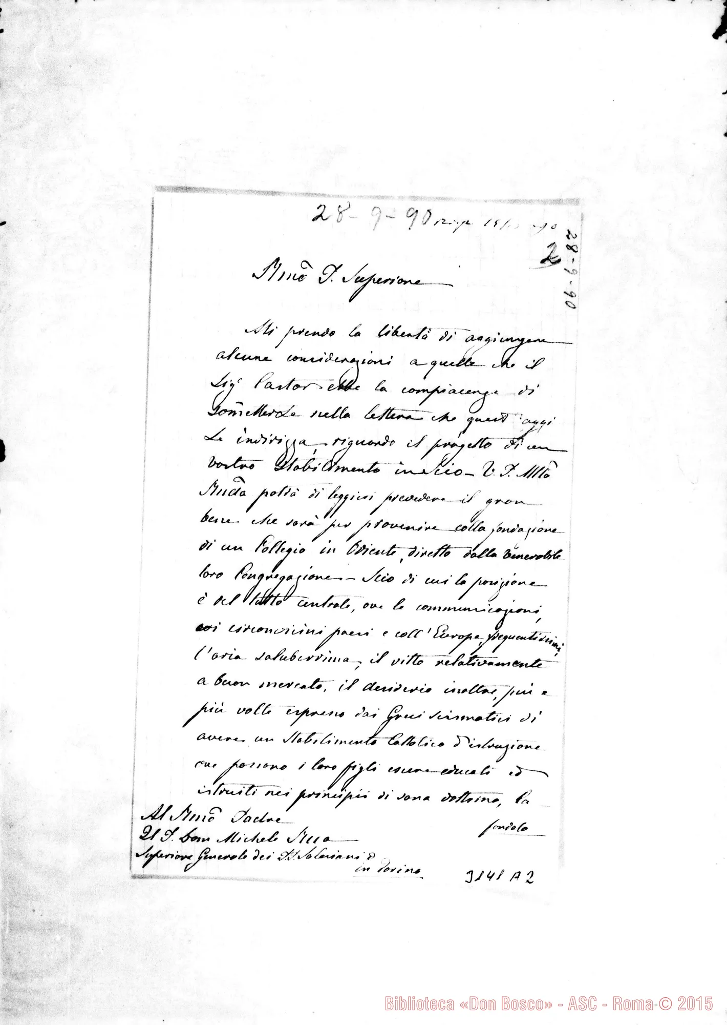 Fotogramma A 2 — Can. Pantaleo Cocchini - D. Rua. Smirne, 28-09-1890