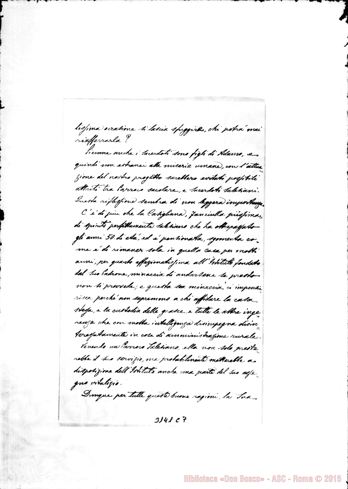 Fotogramma C 7 — Can. Niccolò Piochi - D. Rua. Sacrofano, 2-05-1905