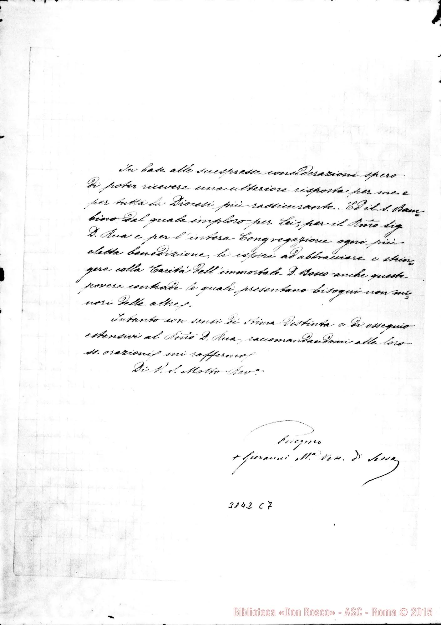 Fotogramma C 7 — Giov.Batt.M. Diamare, vesc. - Rev.do Professore. Sessa, 20-12-1894