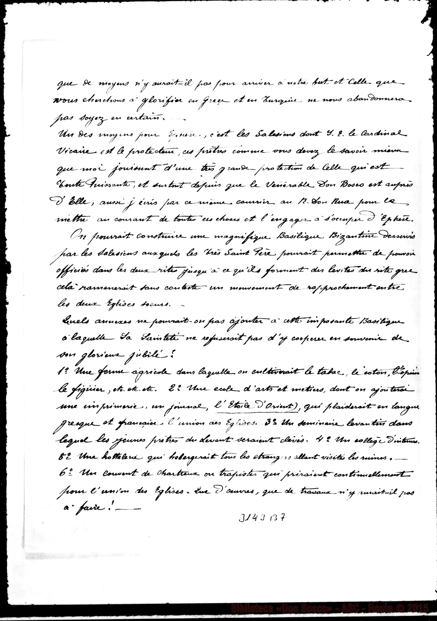 Fotogramma B 7 — Pierre Sylvester - Mons. Crostarosa E risposta. Smyrne, 1894. Copia