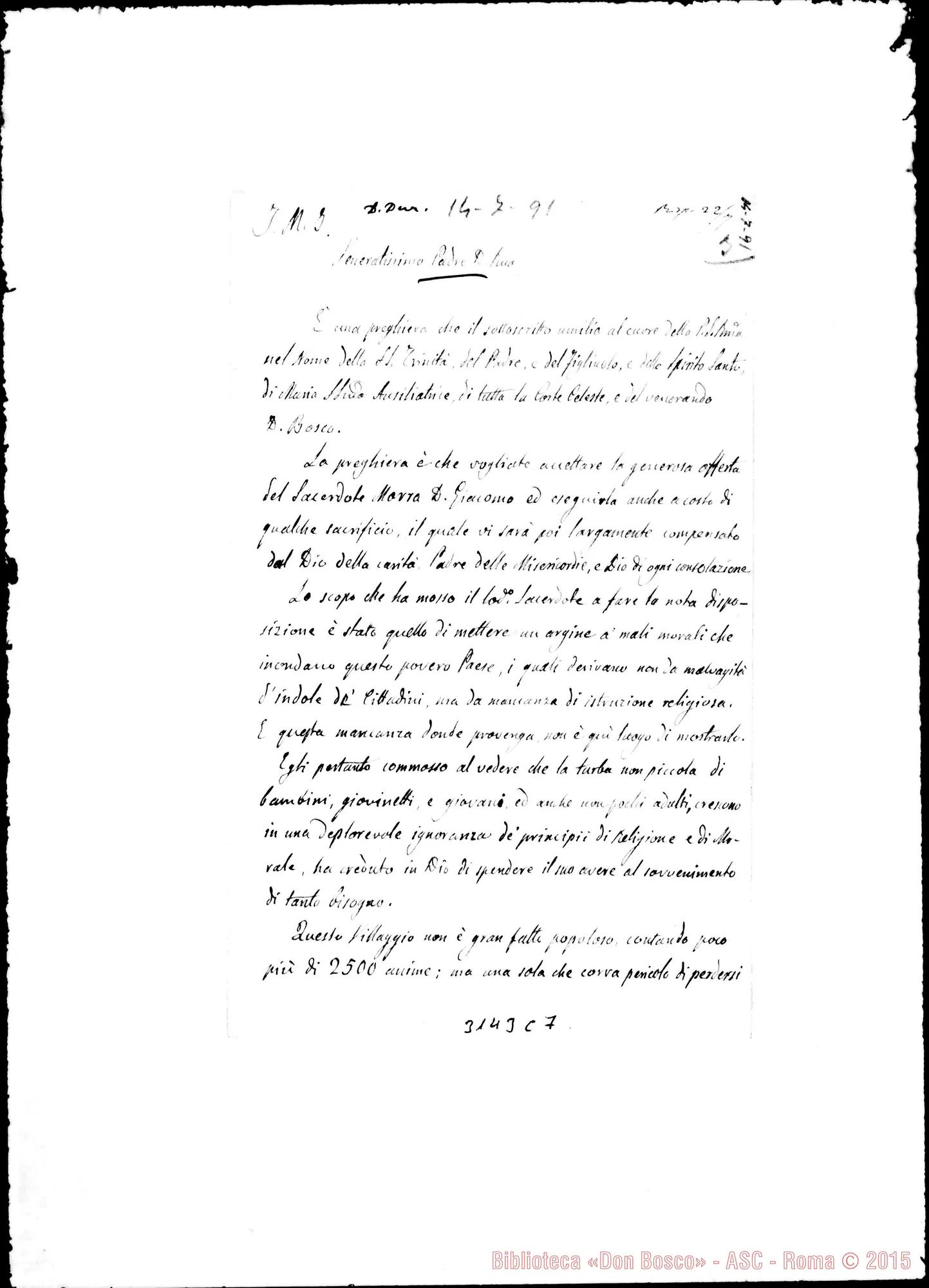 Fotogramma C 7 — Martino M. Schedilo - D. Rua. Napoli-Soccavo, 14-07-1891. Autogr. Rua