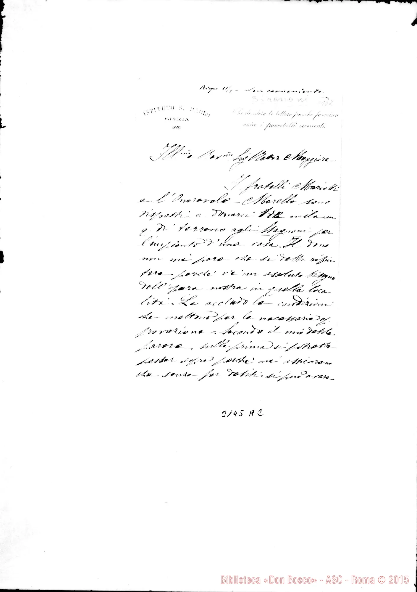 Fotogramma A 2 — Stagnoni: D. Signorelli - D. Rua. La Spezia, 30-01-1902