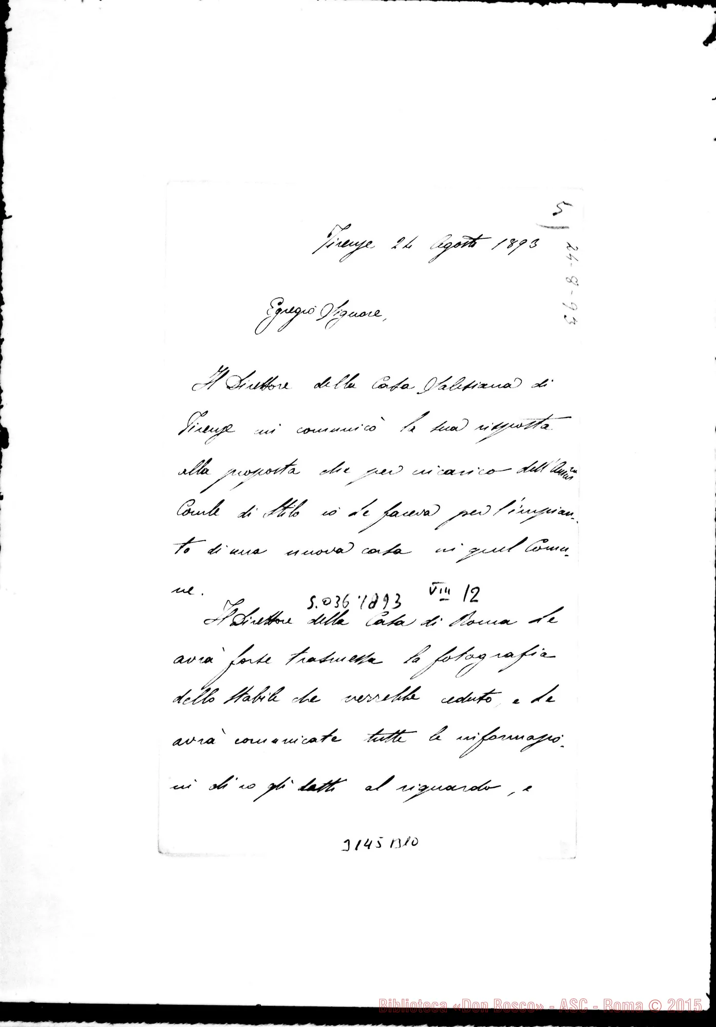 Fotogramma B 10 — Dott. Alfredo Tani - Signore. Firenze, 24-08-1893