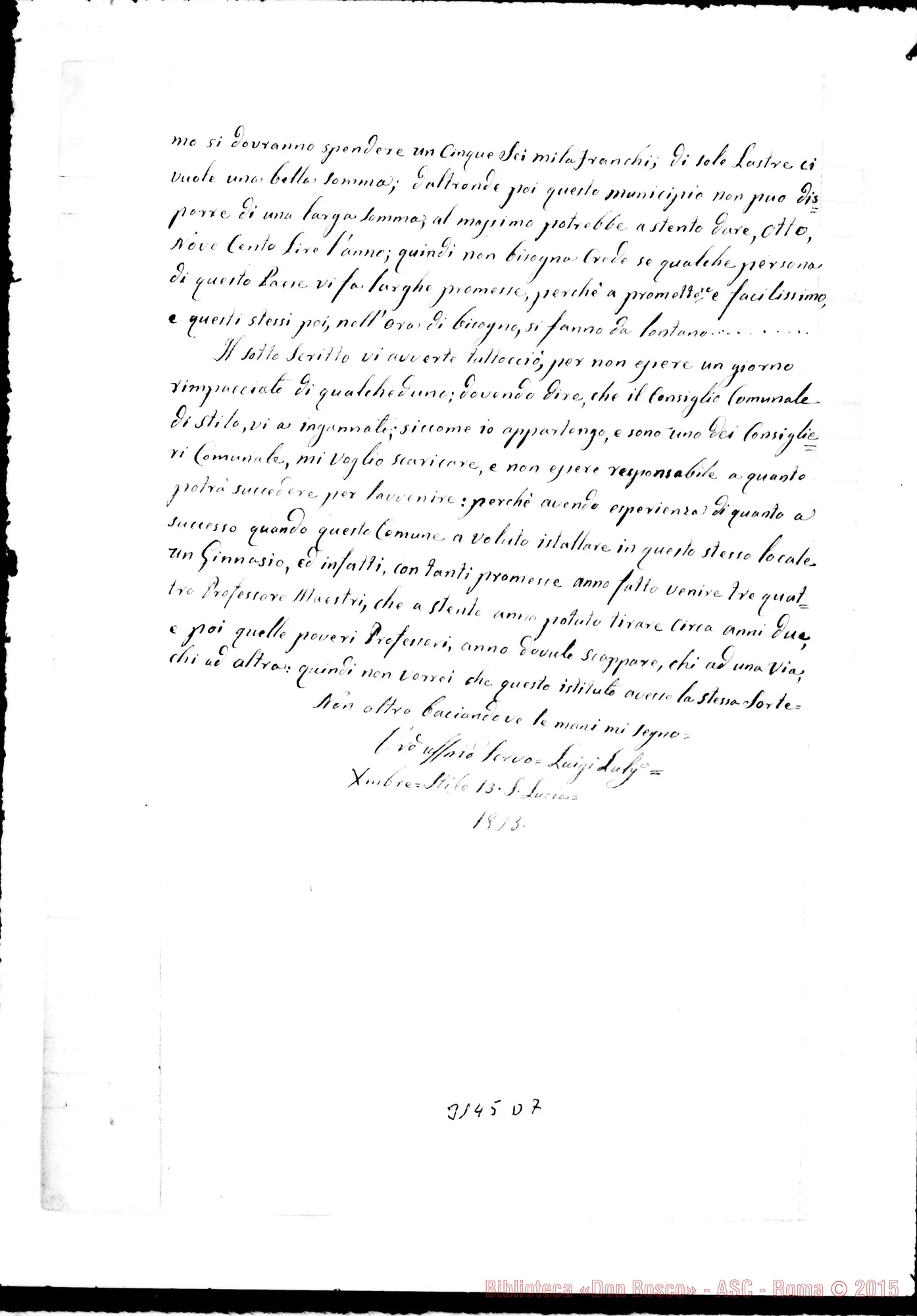 Fotogramma D 7 — Luigi Luly - Rev.do Padre. Stilo, 13-12-1893