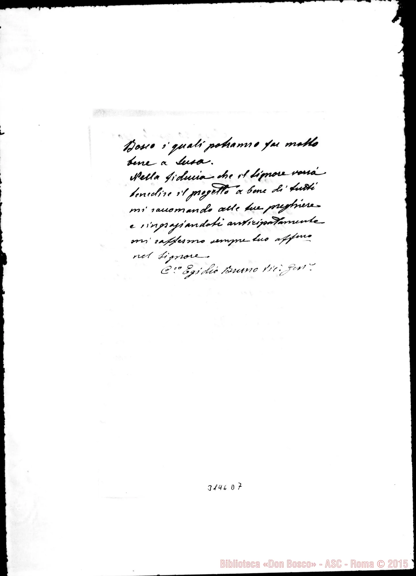Fotogramma D 7 — Can. Egidio Bruno - D. Berto. Susa, 30-04-1906