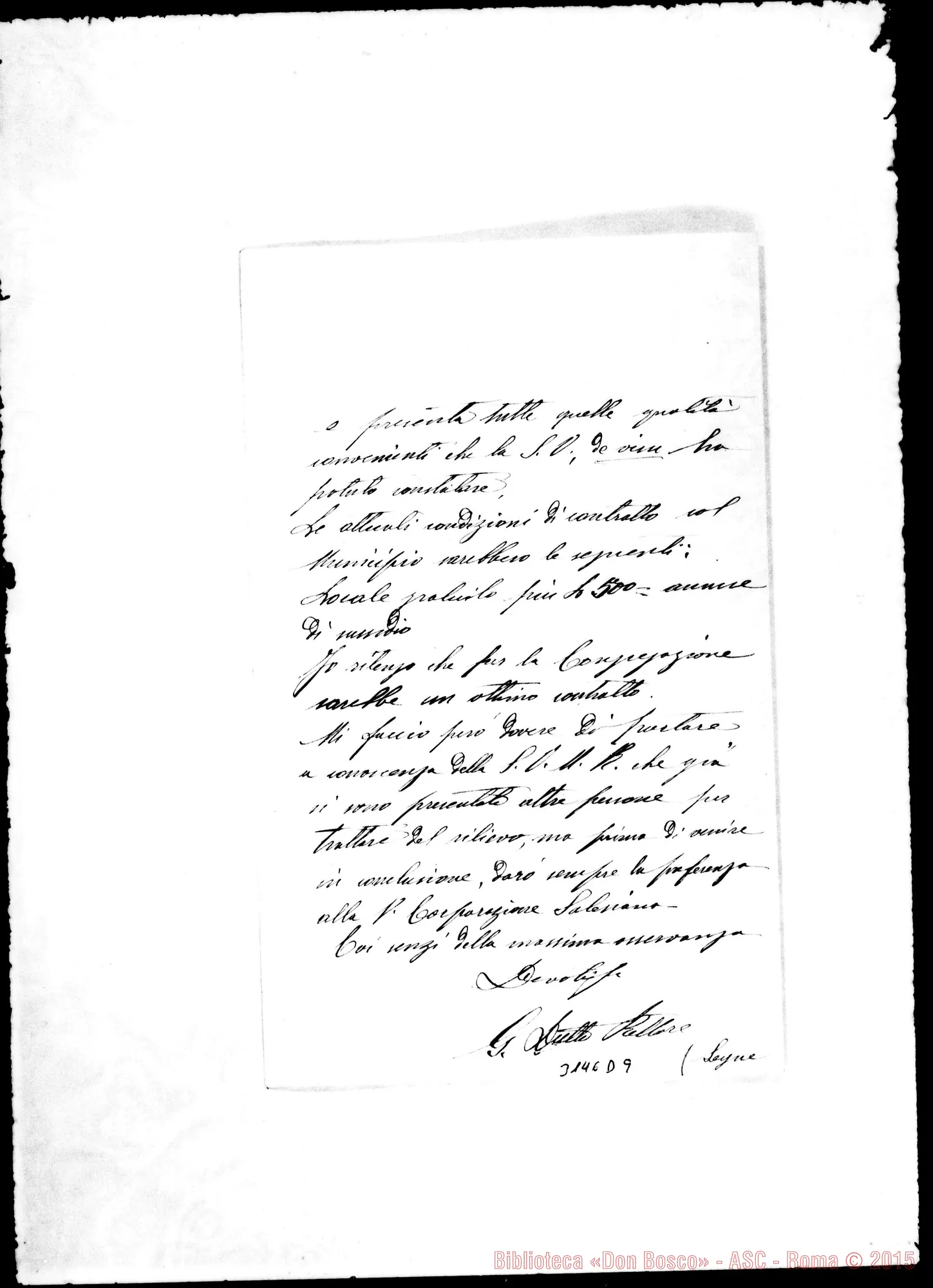 Fotogramma D 9 — Direttore del Convitto Civico - Rev.do Sig.. Susa, 2-05-1906