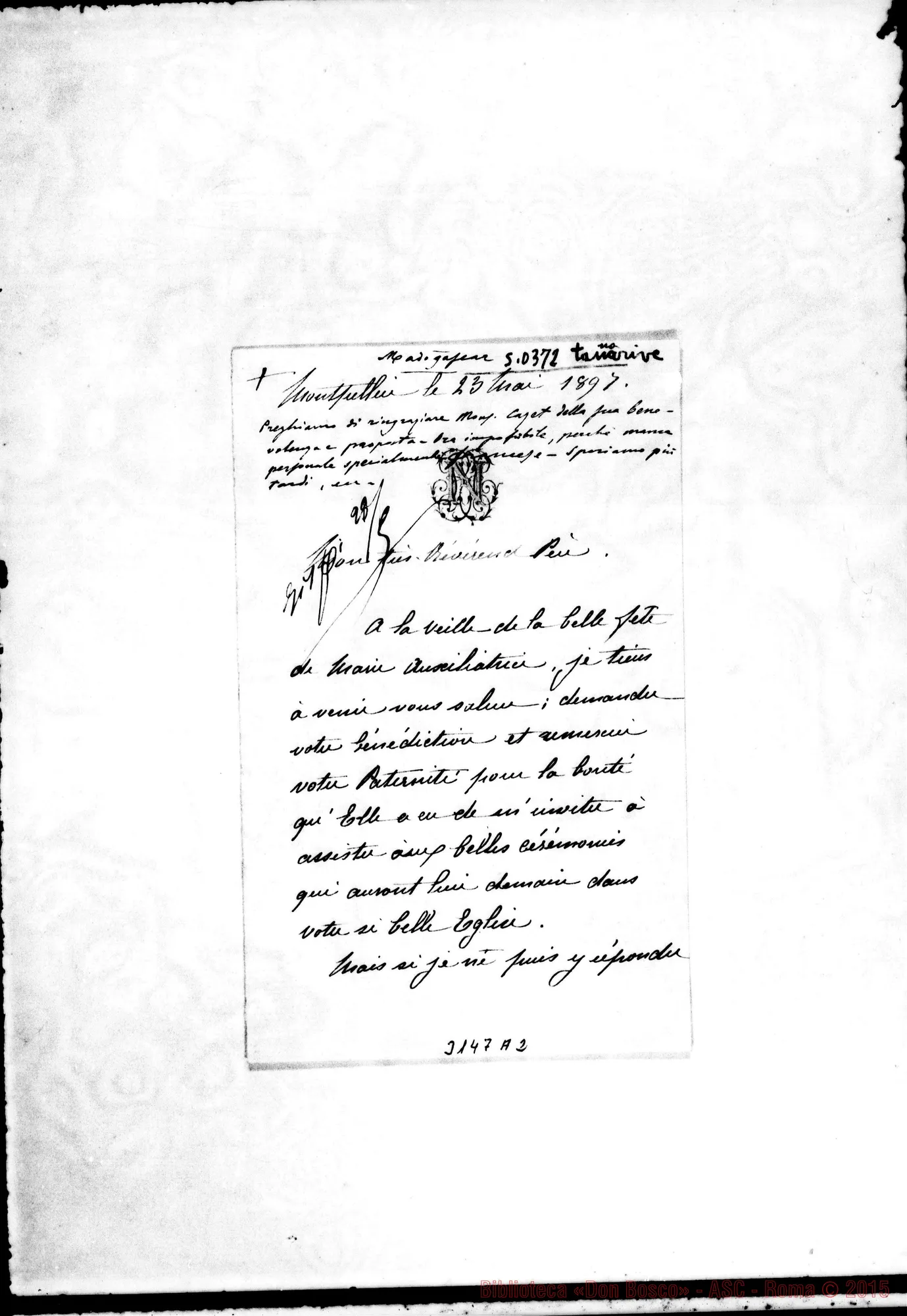 Fotogramma A 2 — Noemi B. - Révérend Père. Montpellier, 23-05-1895