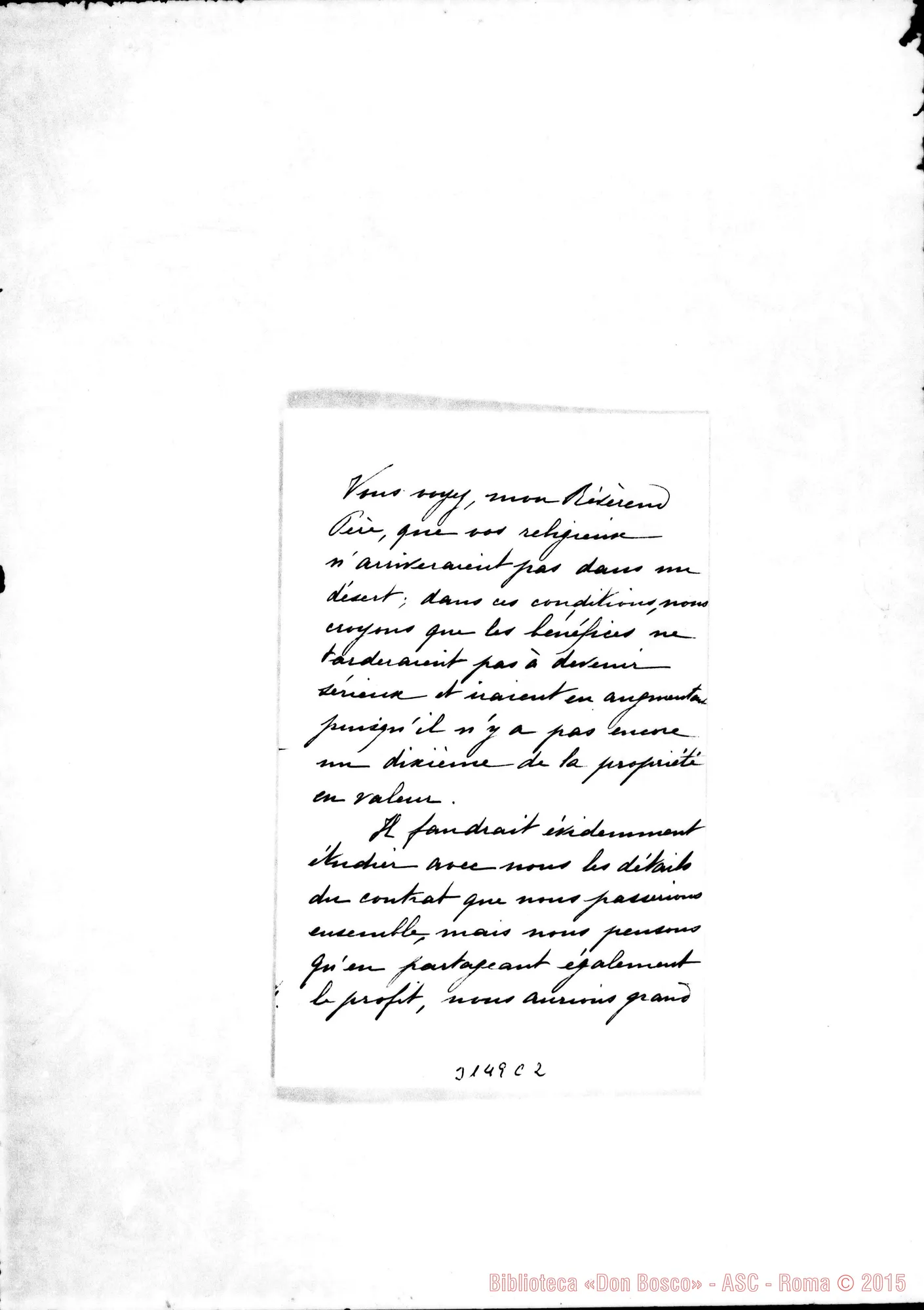 Fotogramma C 2 — Asnières de Salins - Révérend Père, il 5-12-1909